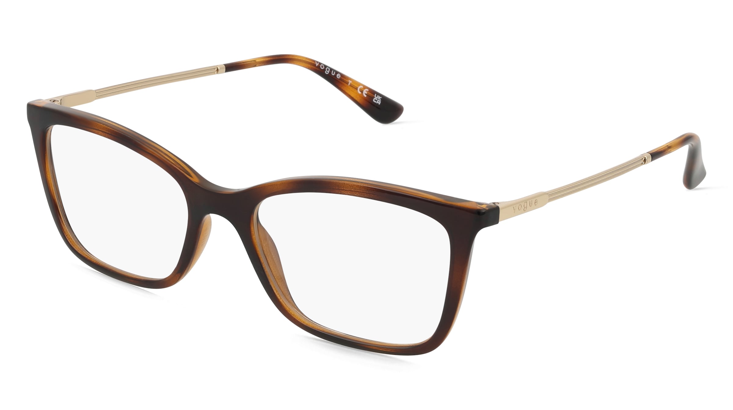 Vogue 0VO5563 Damen-Brille inkl. Gläser Vollrand Butterfly Kunststoff-Gestell 51/17/140, Havanna