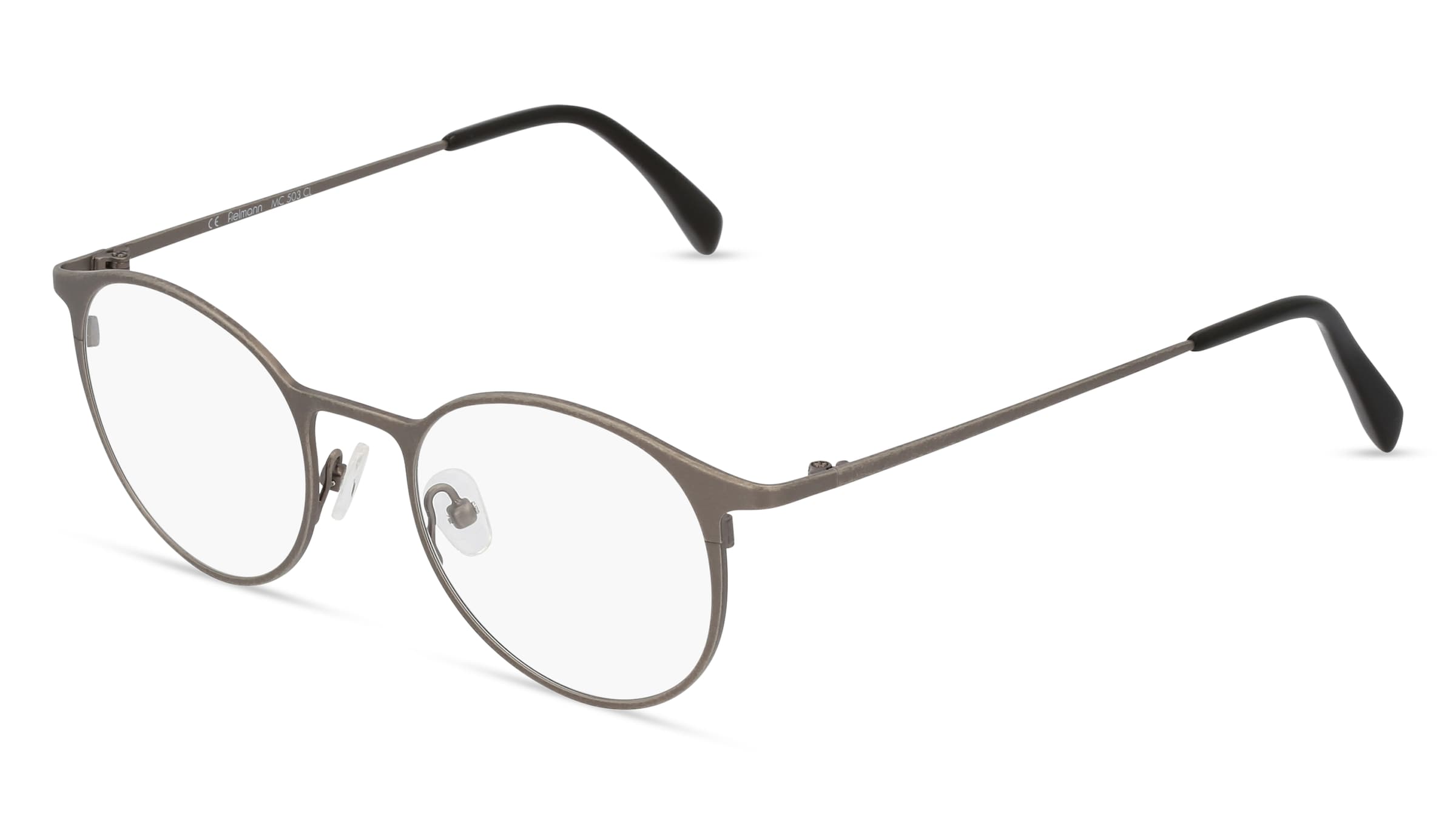 Fielmann MC 503 CL Unisex-Brille inkl. Gläser Vollrand Panto Edelstahl-Gestell 47/19/135, Silber
