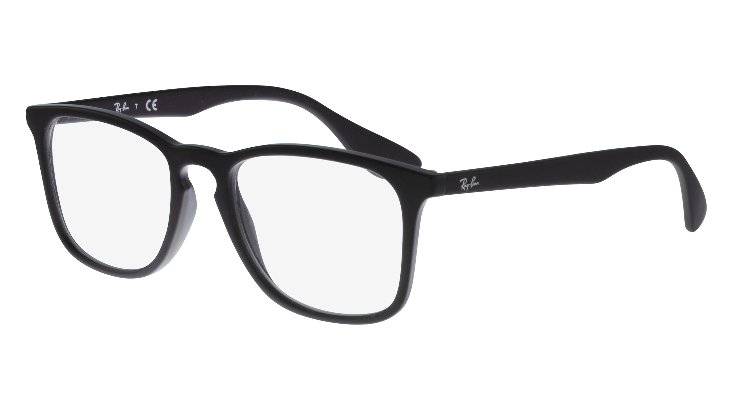 Ray-Ban RX7074 Unisex-Brille inkl. Gläser Vollrand Quadratisch Kunststoff-Gestell 50/18/145, Schwarz