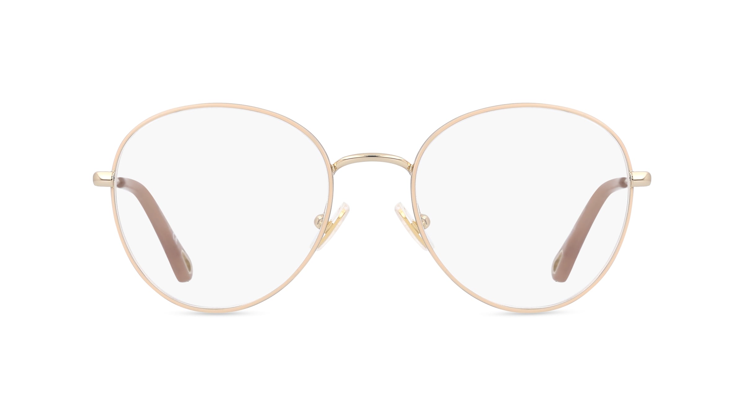 Chloé CH0021O Unisex-Brille inkl. Gläser Vollrand Panto Metall-Gestell 50mm/19mm/140mm, gelb