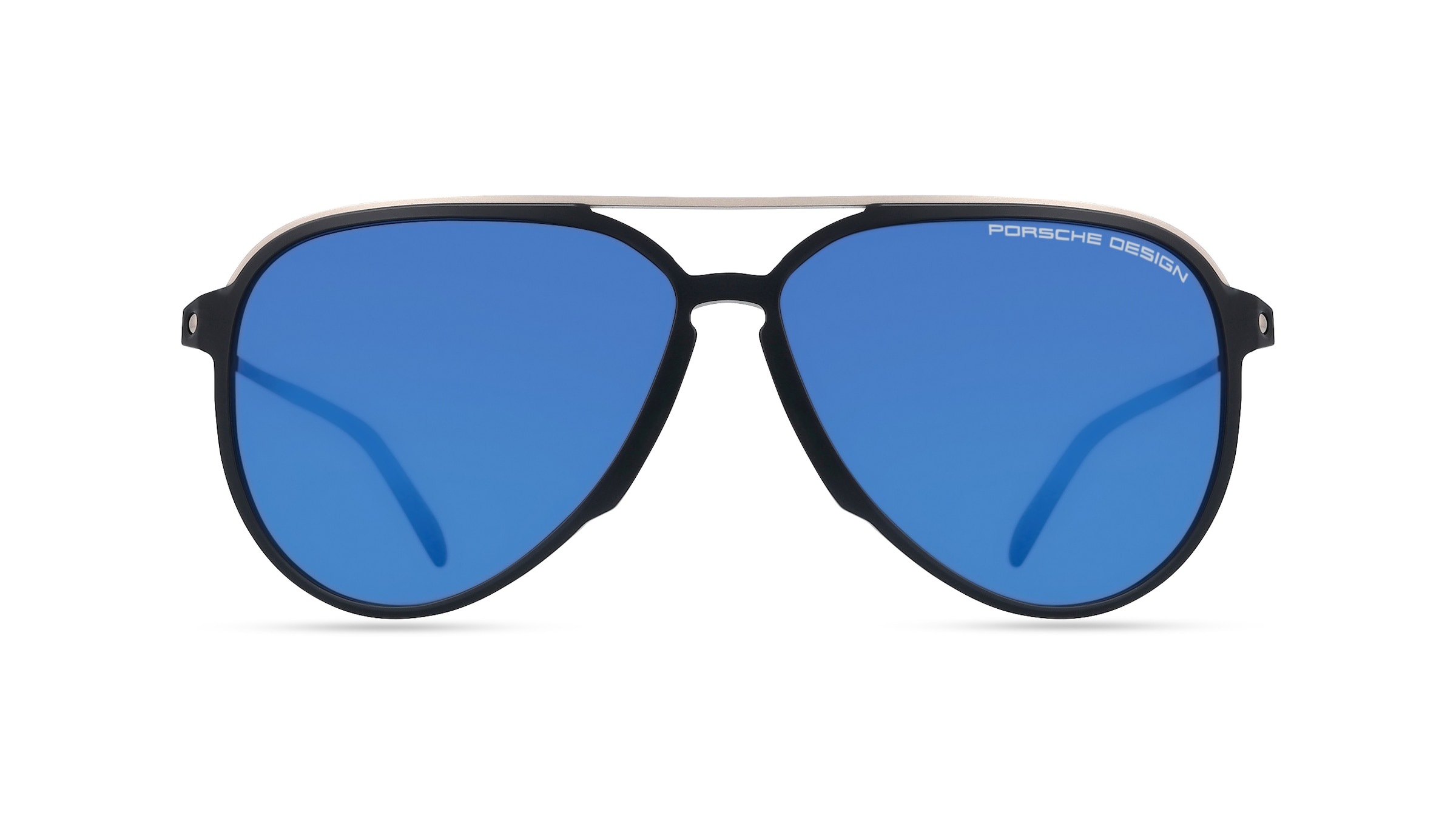 Porsche Design 8912 Herren-Sonnenbrille Vollrand Pilot Kunststoff-Gestell, silber