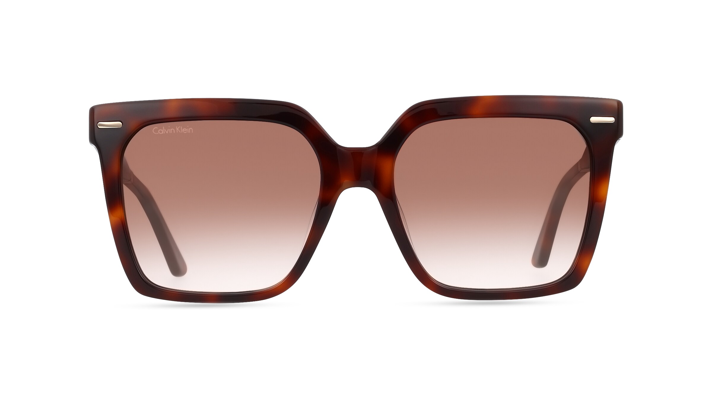 Calvin Klein CK22534S Damen-Sonnenbrille Vollrand Eckig Kunststoff-Gestell, braun