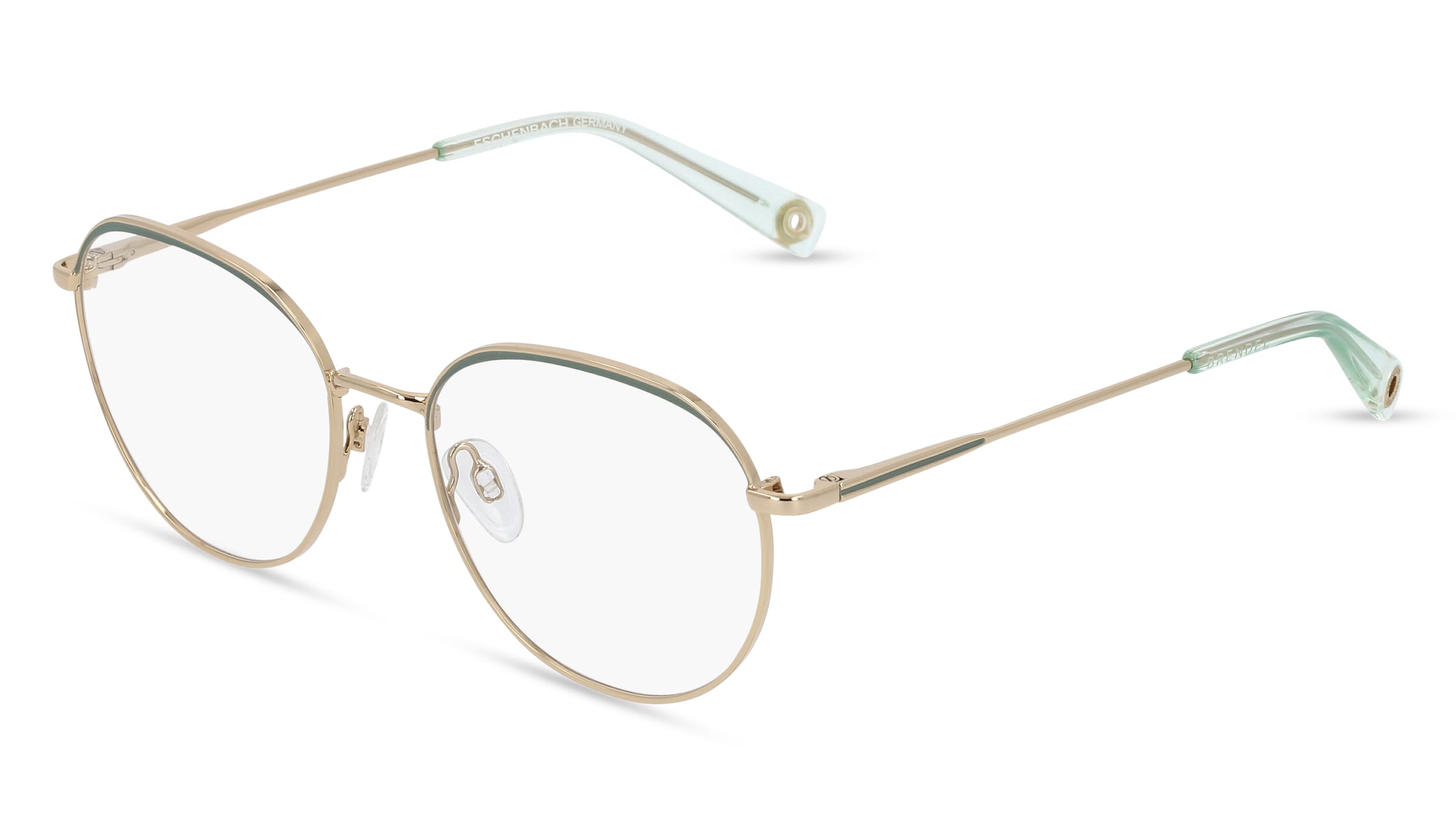 Brendel eyewear 902358 Damen-Brille inkl. Gläser Vollrand Panto Metall-Gestell 51/17/135, Gold