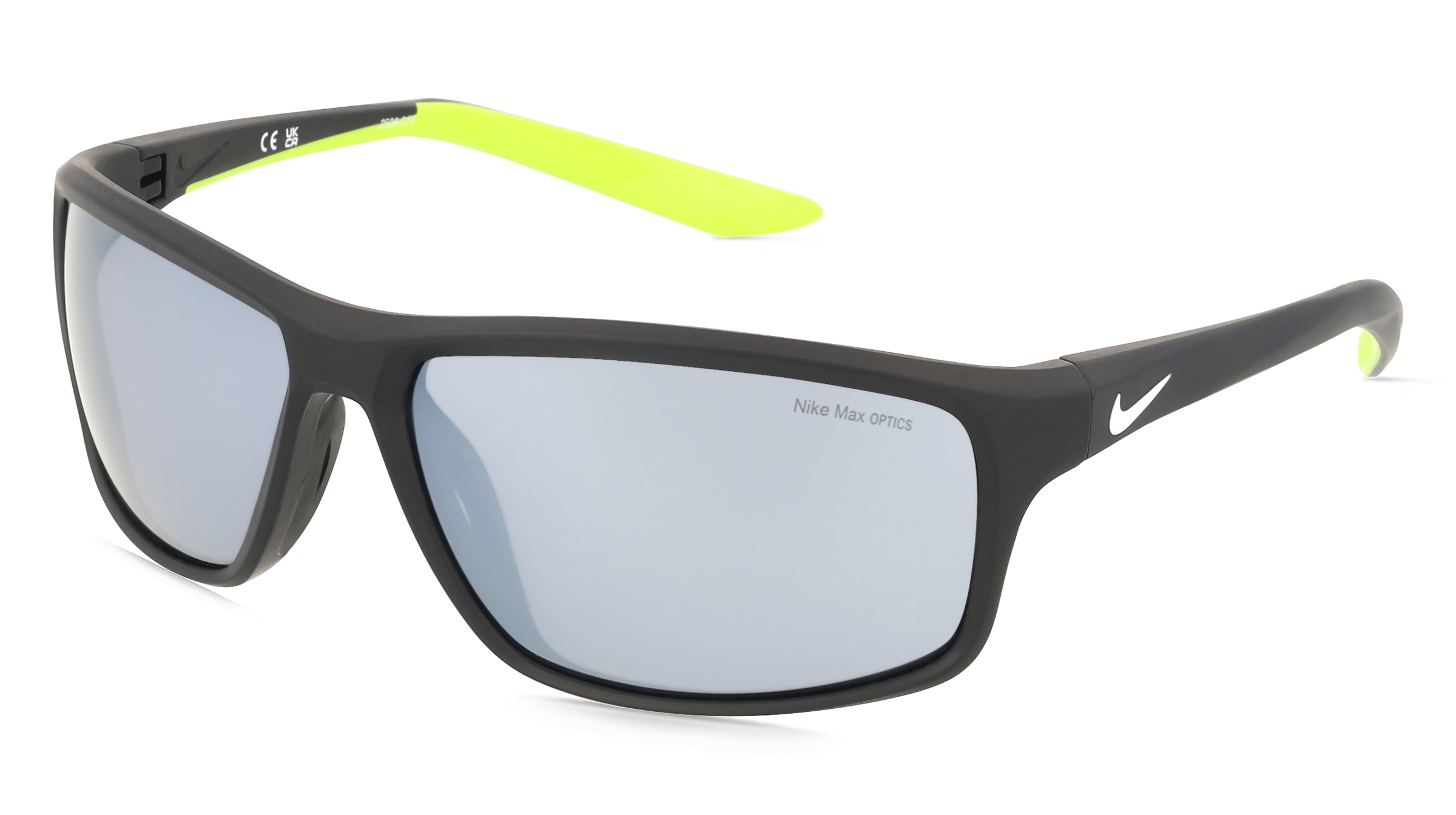 Nike NKIU4633XN ADRENALINE 22 Unisex-Sonnenbrille Vollrand Eckig Kunststoff-Gestell, Schwarz