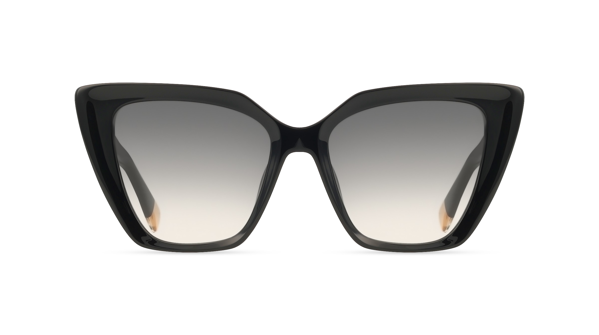 Furla SFU879 Damen-Sonnenbrille Vollrand Cat Eye Kunststoff-Gestell, schwarz