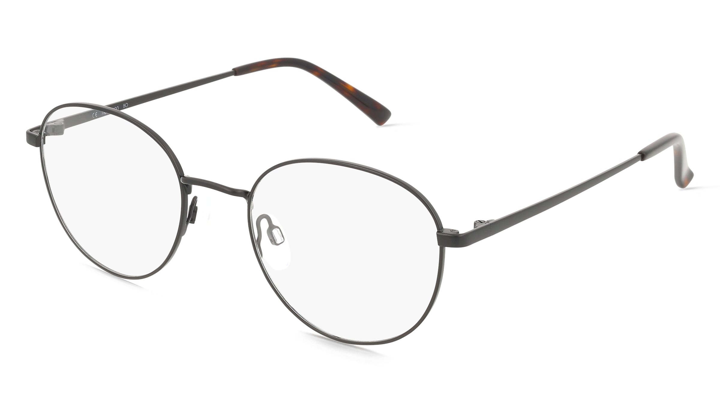 Fielmann BD 600 CL BO Unisex-Brille inkl. Gläser Vollrand Panto Edelstahl-Gestell 48/20/140, Schwarz