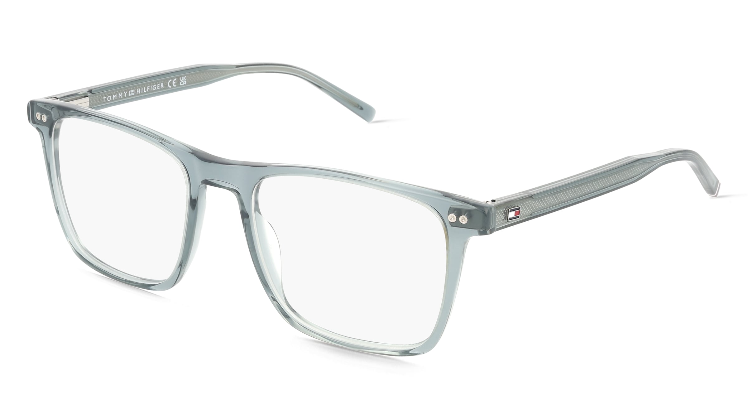 Tommy Hilfiger TH 2131 Herren-Brille inkl. Gläser Vollrand Eckig Acetat-Gestell 53/19/150, Grau