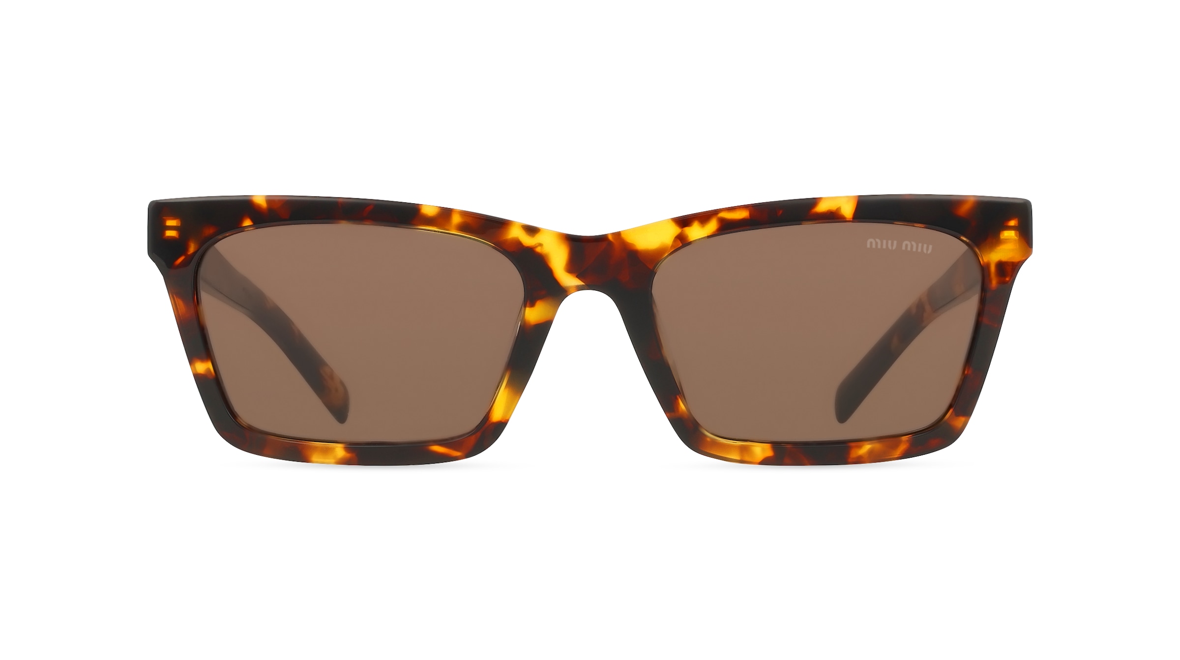 Miu Miu MUA05S Damen-Sonnenbrille Vollrand Eckig Acetat-Gestell, gelb