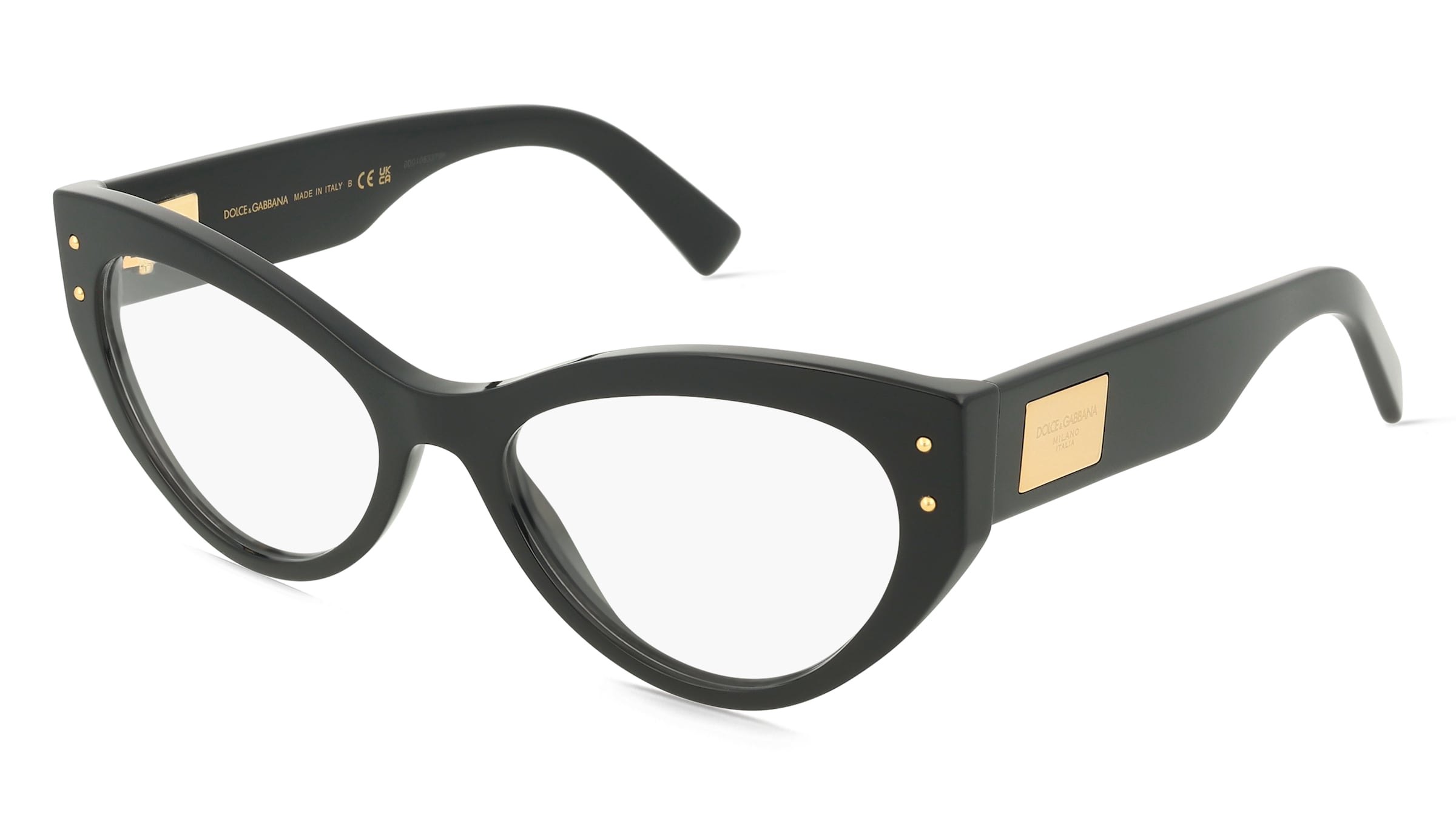 Dolce&amp;Gabbana DG3403 Damen-Brille inkl. Gläser Vollrand Cat Eye Acetat-Gestell 54/18/140, Schwarz