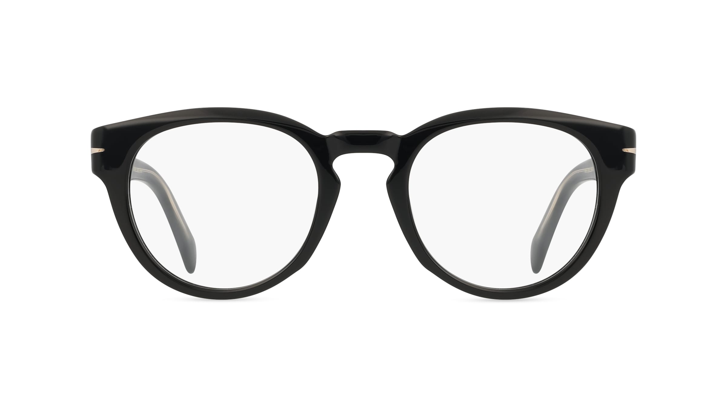 David Beckham DB 7114 Herren-Brille inkl. Gläser Vollrand Rund Acetat-Gestell 48mm/22mm/145mm, schwarz