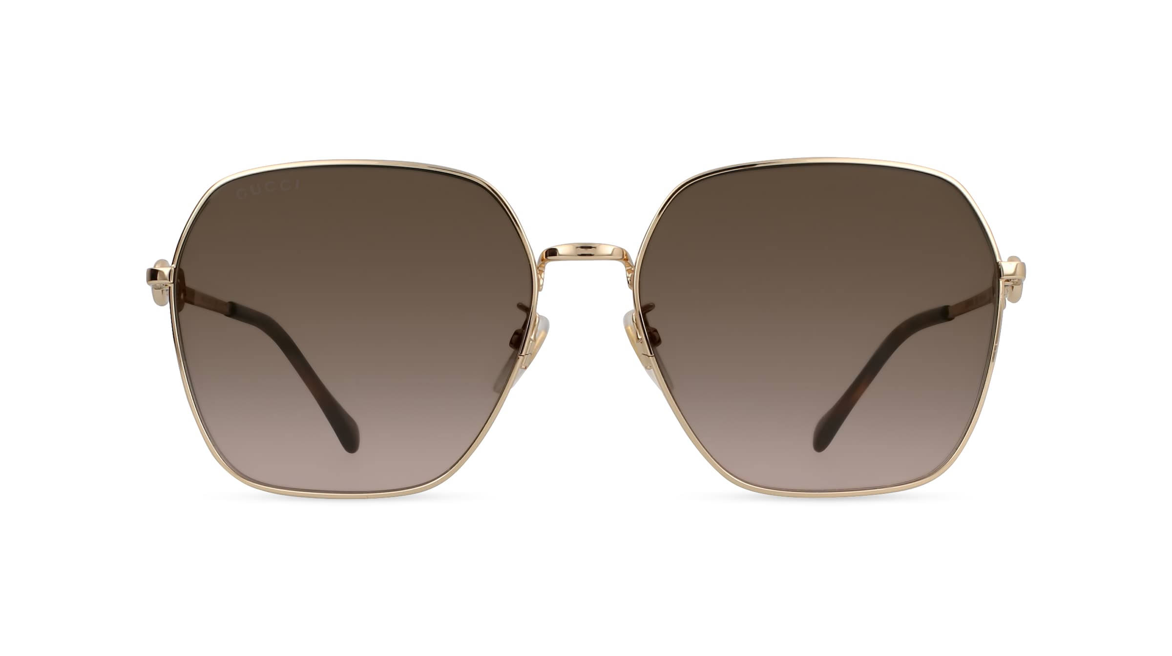 Gucci GG 0882 SA Damen-Sonnenbrille Vollrand Eckig Metall-Gestell, gold