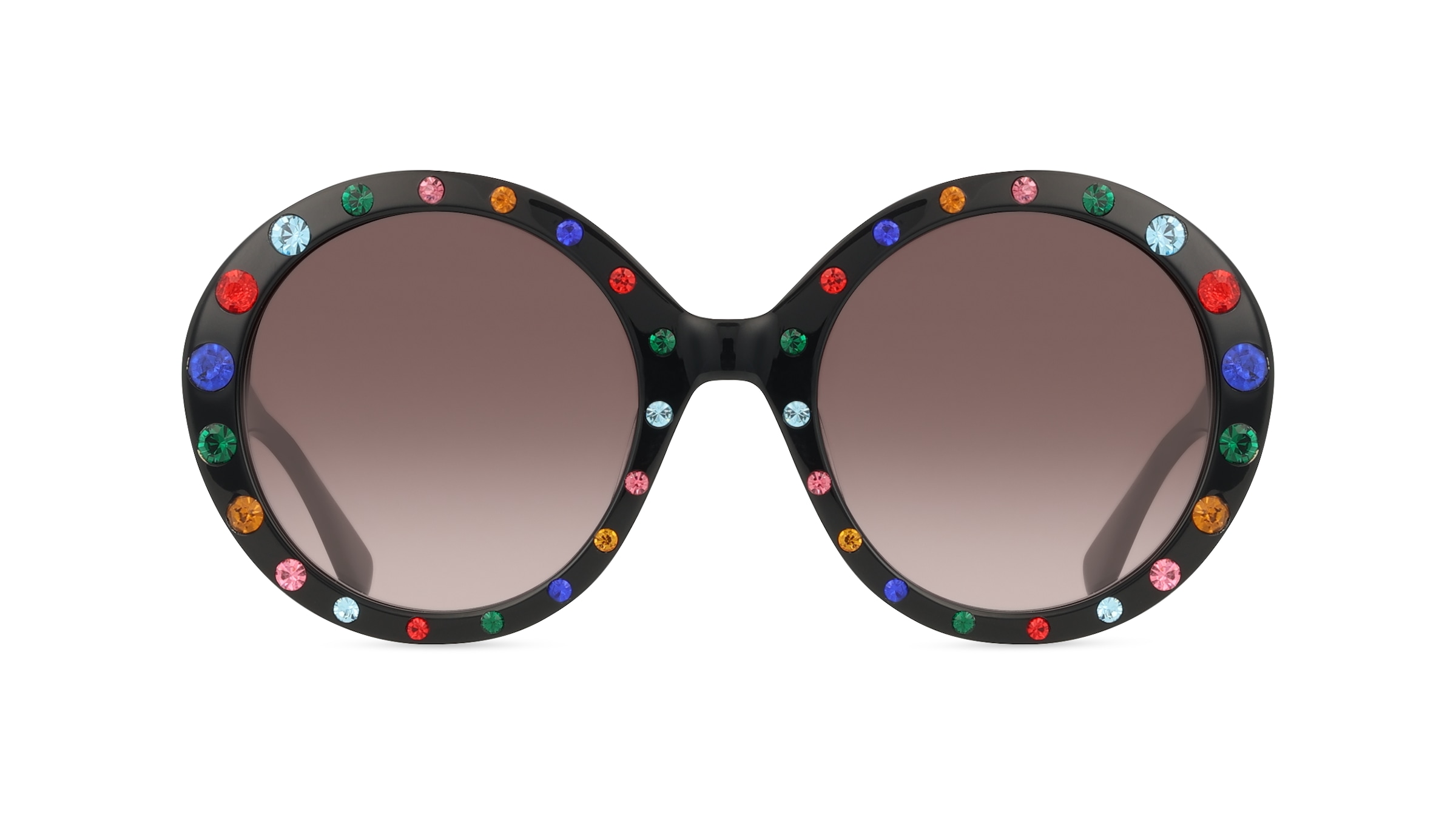 Kate Spade ZYA/G/S/STRASS Damen-Sonnenbrille Vollrand Rund Acetat-Gestell, schwarz