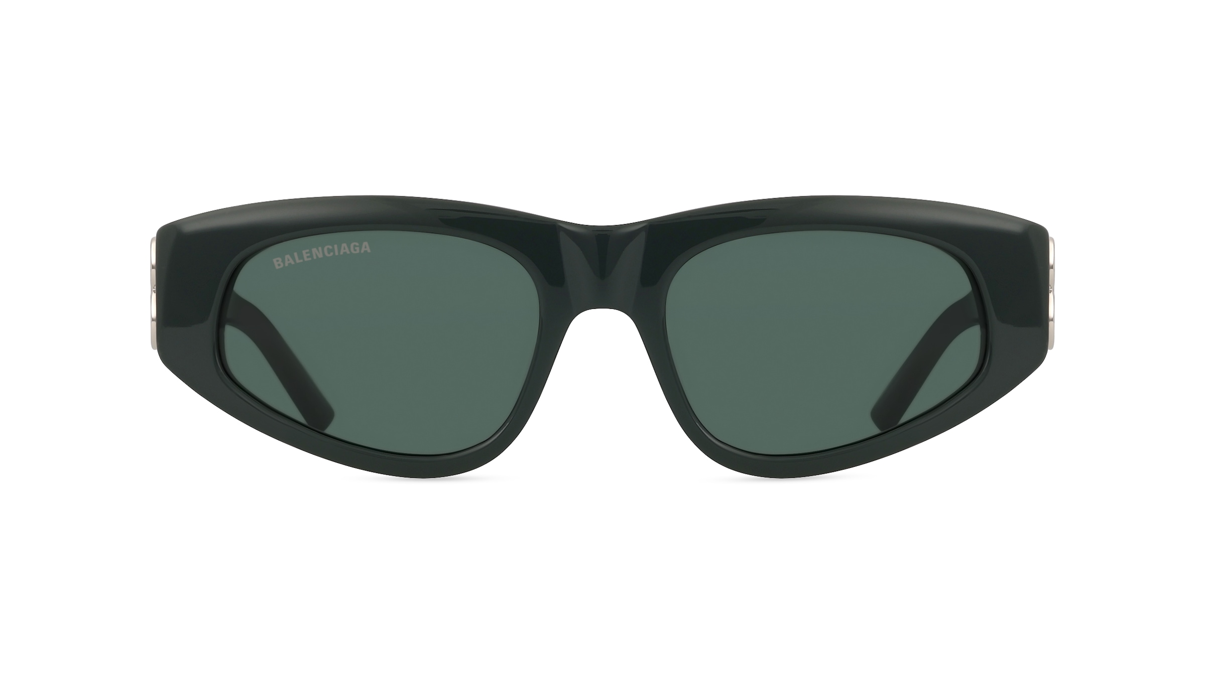 Balenciaga BB0095S Damen-Sonnenbrille Vollrand Butterfly Recycled Acetat-Gestell, grün