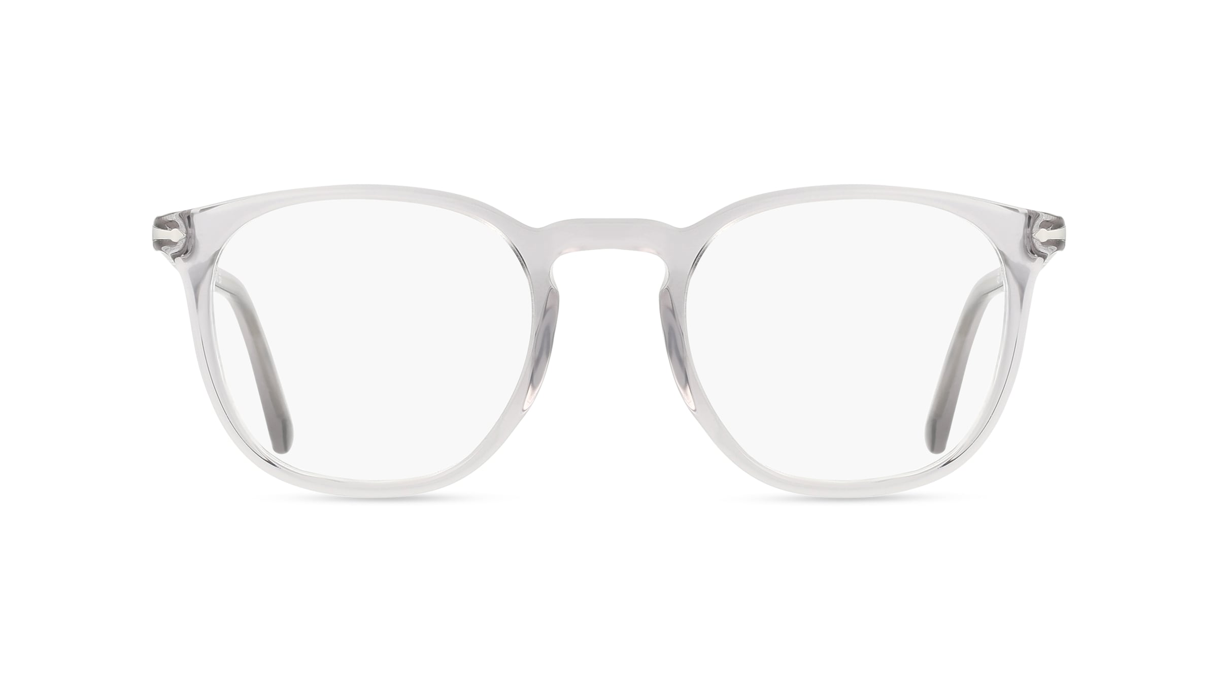 Persol PO3318V Unisex-Brille inkl. Gläser Vollrand Panto Acetat-Gestell 51mm/21mm/145mm, grau