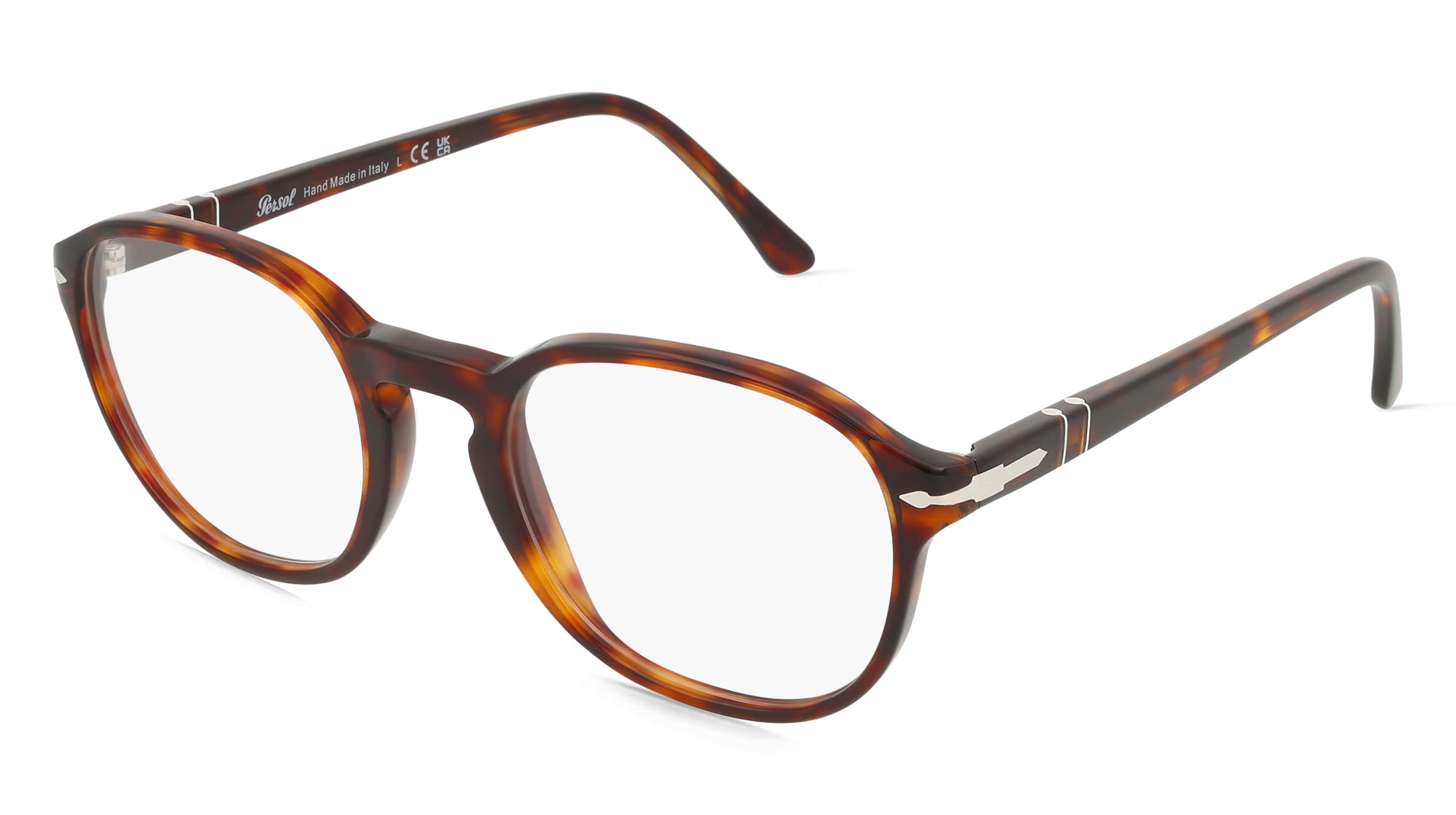 Persol 0PO3343V Unisex-Brille inkl. Gläser Vollrand Panto Acetat-Gestell 51/21/145, Havanna