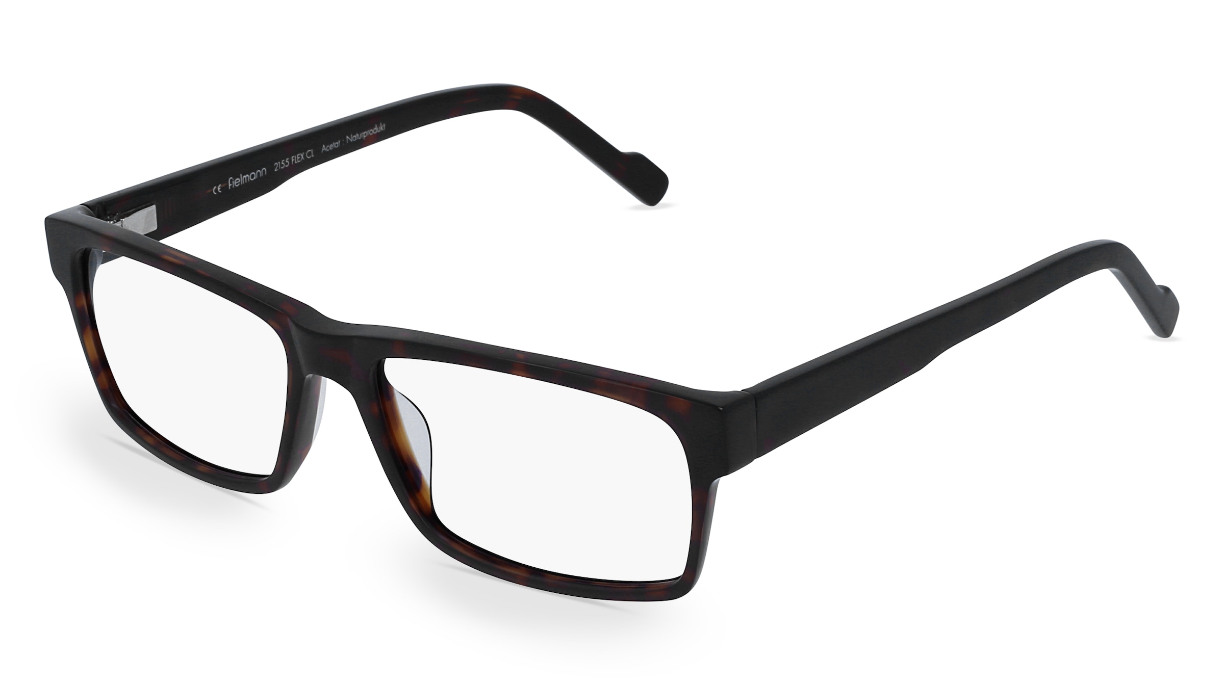 Fielmann 2155 FLEX CL Herren-Brille inkl. Gläser Vollrand Quadratisch Acetat-Gestell 54/16/140, Havanna