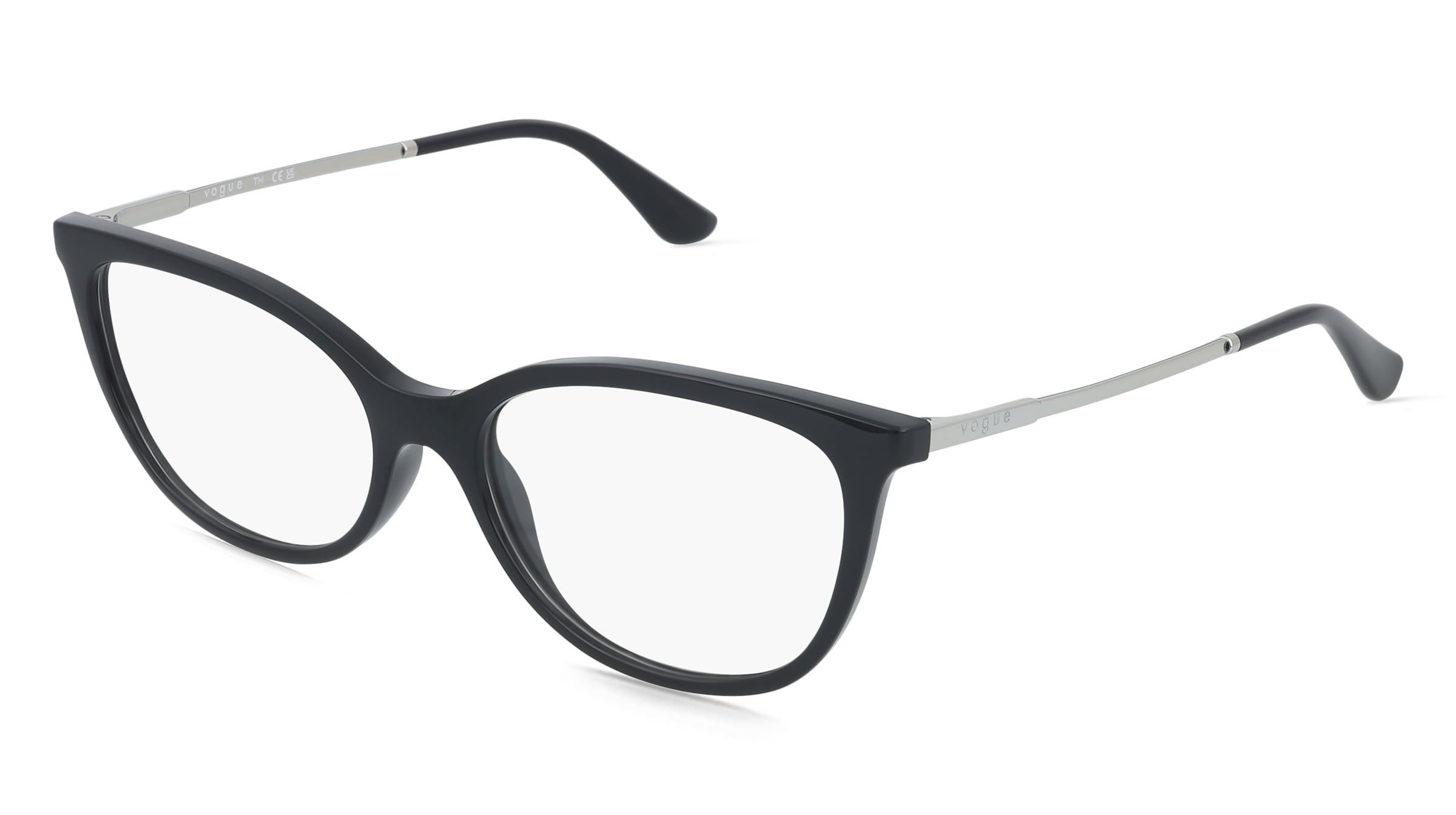 Vogue 0VO5673 Damen-Brille inkl. Gläser Vollrand Oval Kunststoff-Gestell 52/16/140, Schwarz