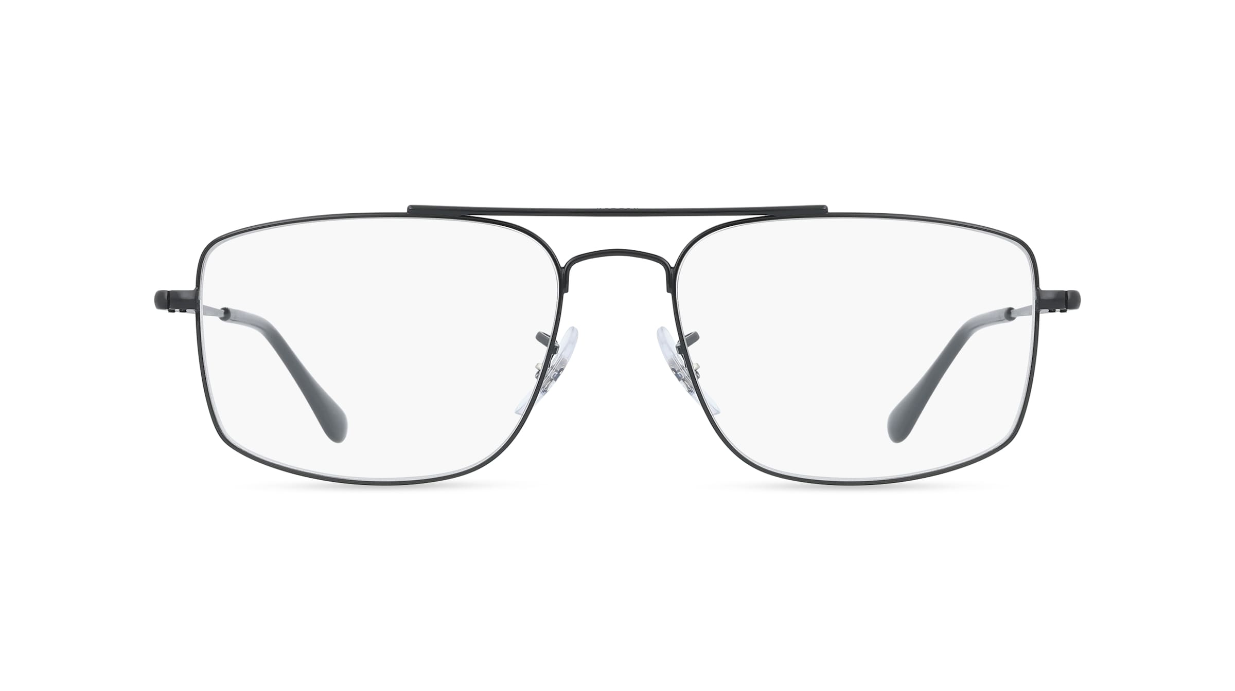 Ray-Ban RX6579 Unisex-Brille inkl. Gläser Vollrand Quadratisch Metall-Gestell 56/18/140, Schwarz