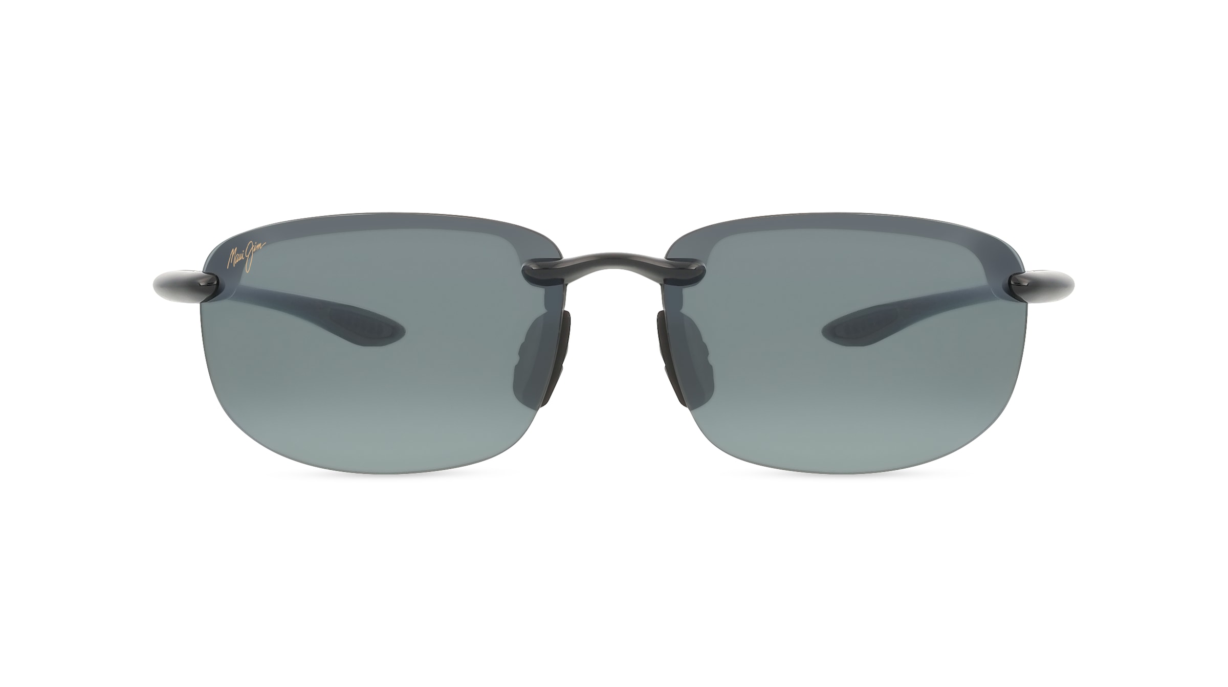 Maui Jim 407 Hookipa Unisex-Sonnenbrille Randlos Eckig Kunststoff-Gestell, Schwarz