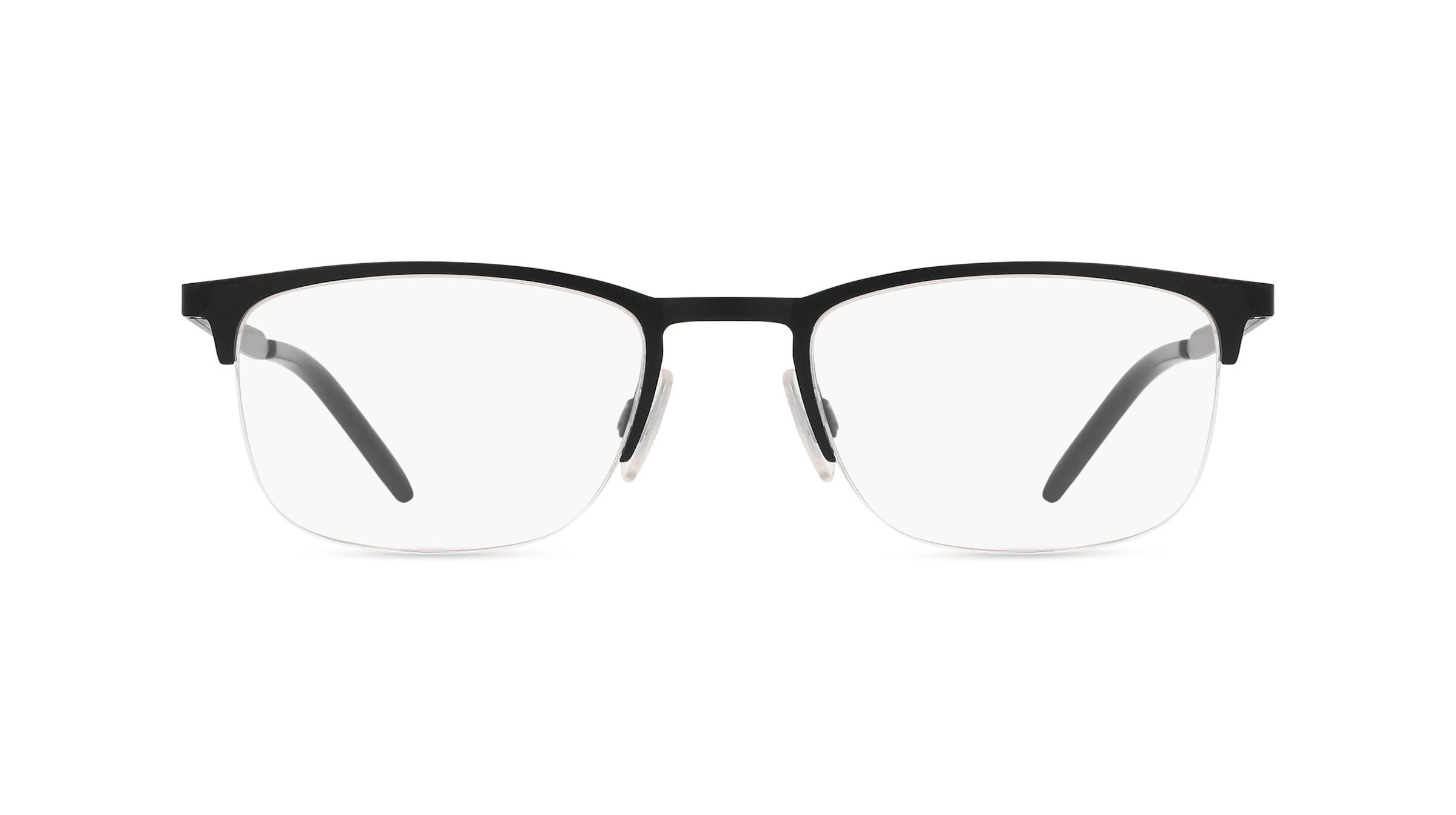 Hugo HG 1019 Herren-Brille inkl. Gläser Halbrand Eckig Metall-Gestell 53mm/20mm/145mm, schwarz