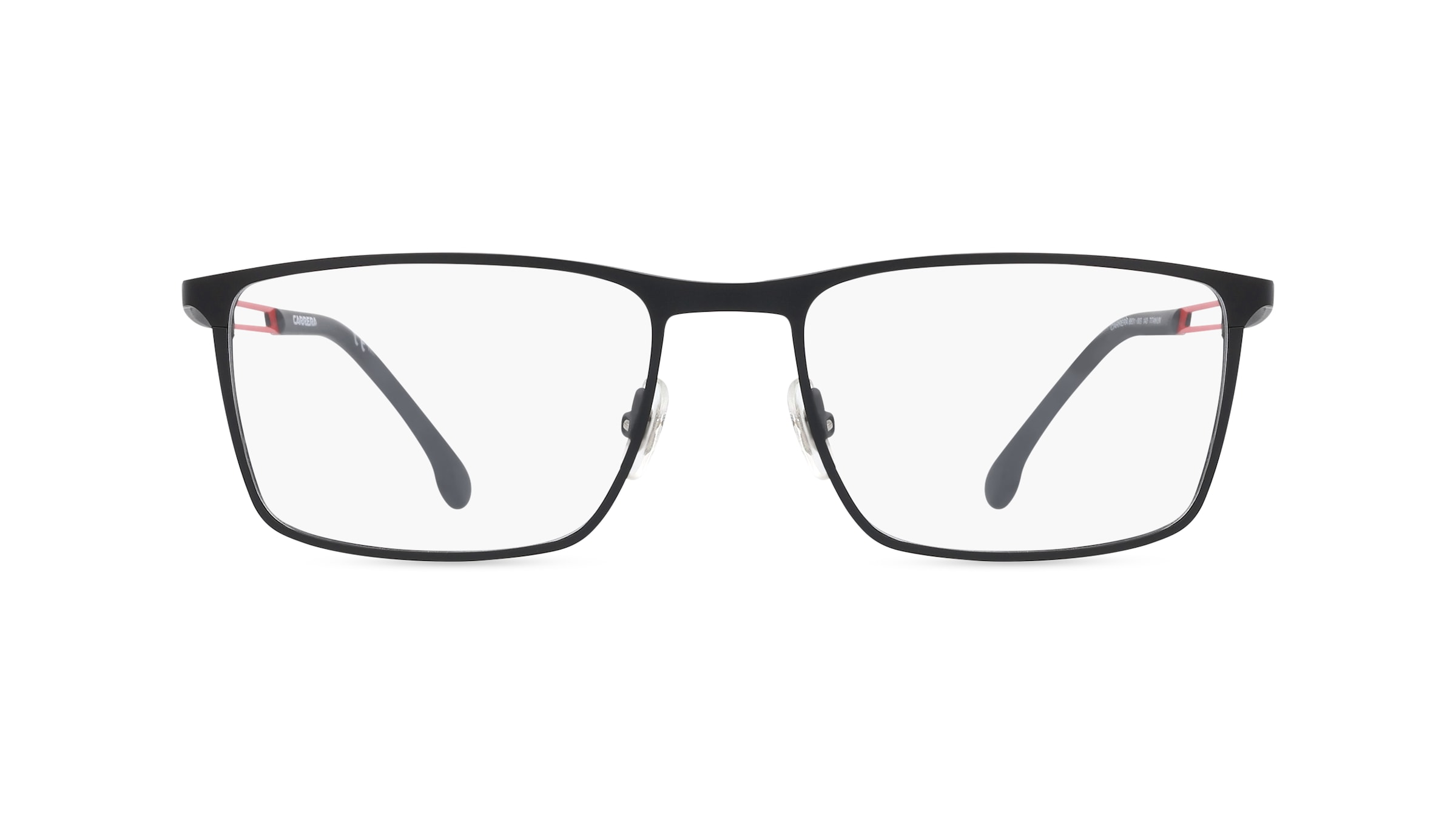 Carrera 8831 Herren-Brille inkl. Gläser Vollrand Eckig Titan-Gestell 55mm/18mm/140mm, schwarz