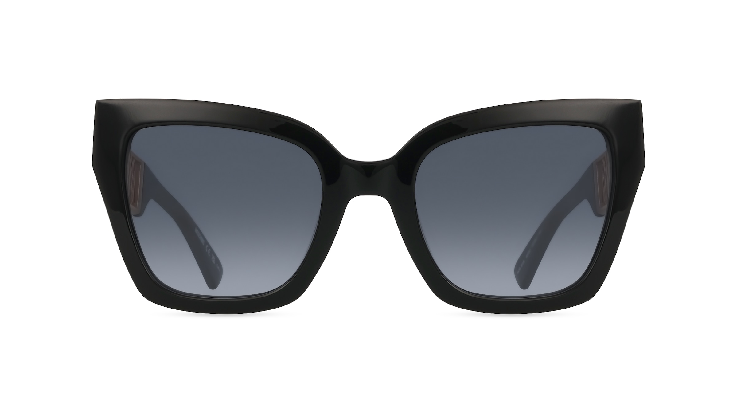 Moschino 161/S Damen-Sonnenbrille Vollrand Cateye Acetat-Gestell, schwarz