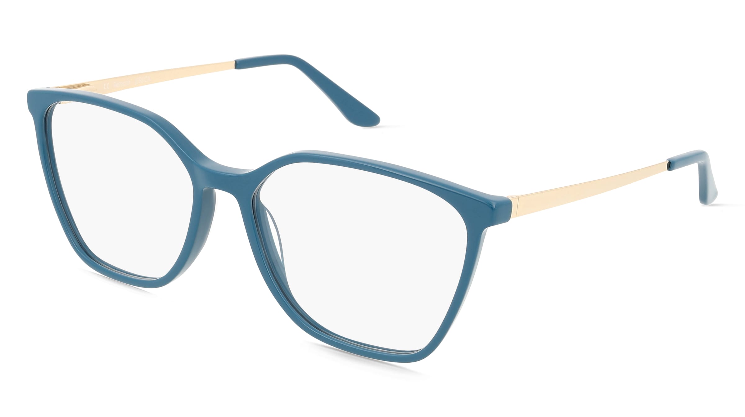 Fielmann ABC 097 FLEX FA JESSICA Damen-Brille inkl. Gläser Vollrand Butterfly Acetat-Gestell 55/16/135, Blau