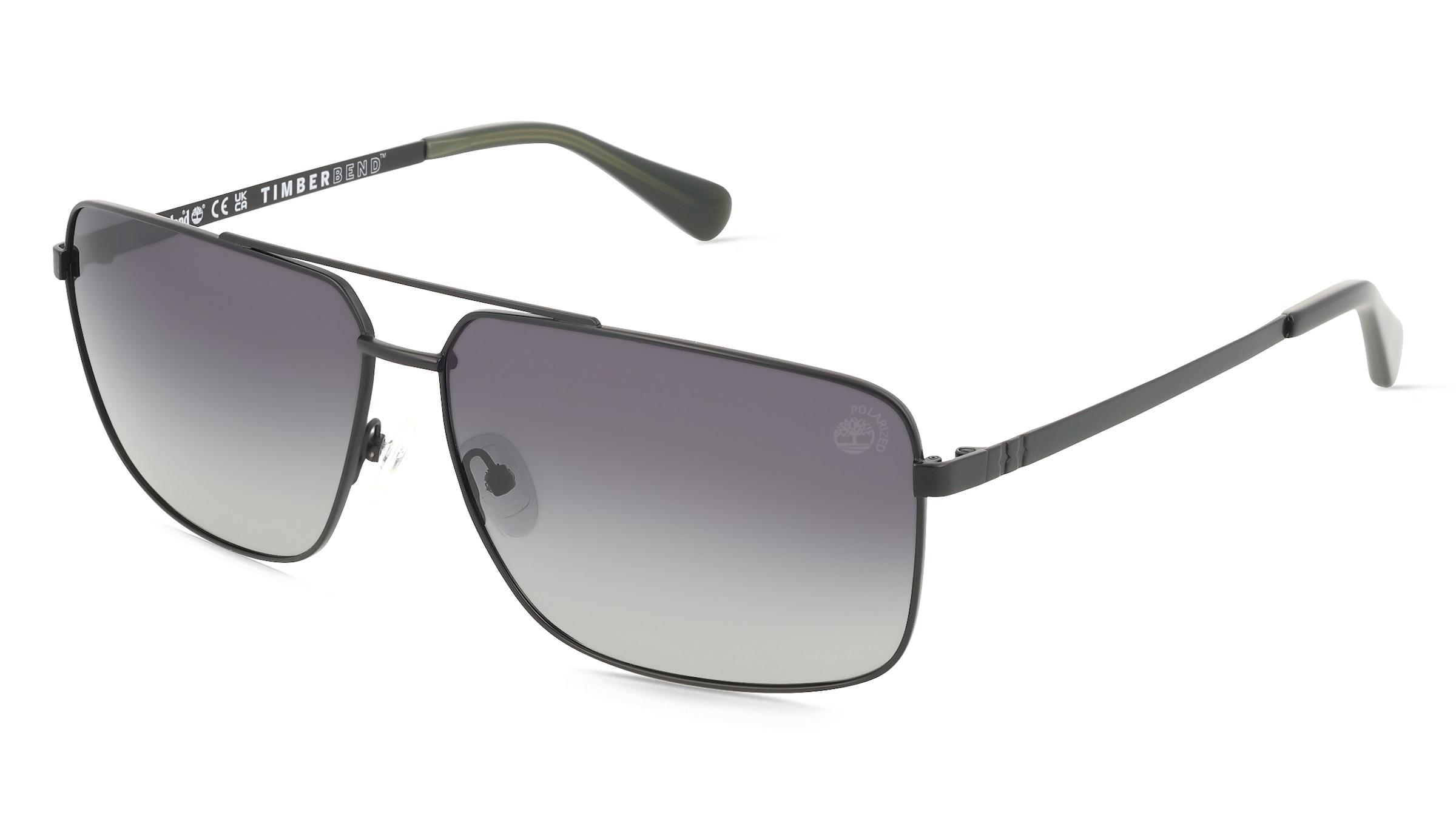 Timberland TB00030 Unisex-Sonnenbrille Vollrand Pilot Metall-Gestell, Schwarz