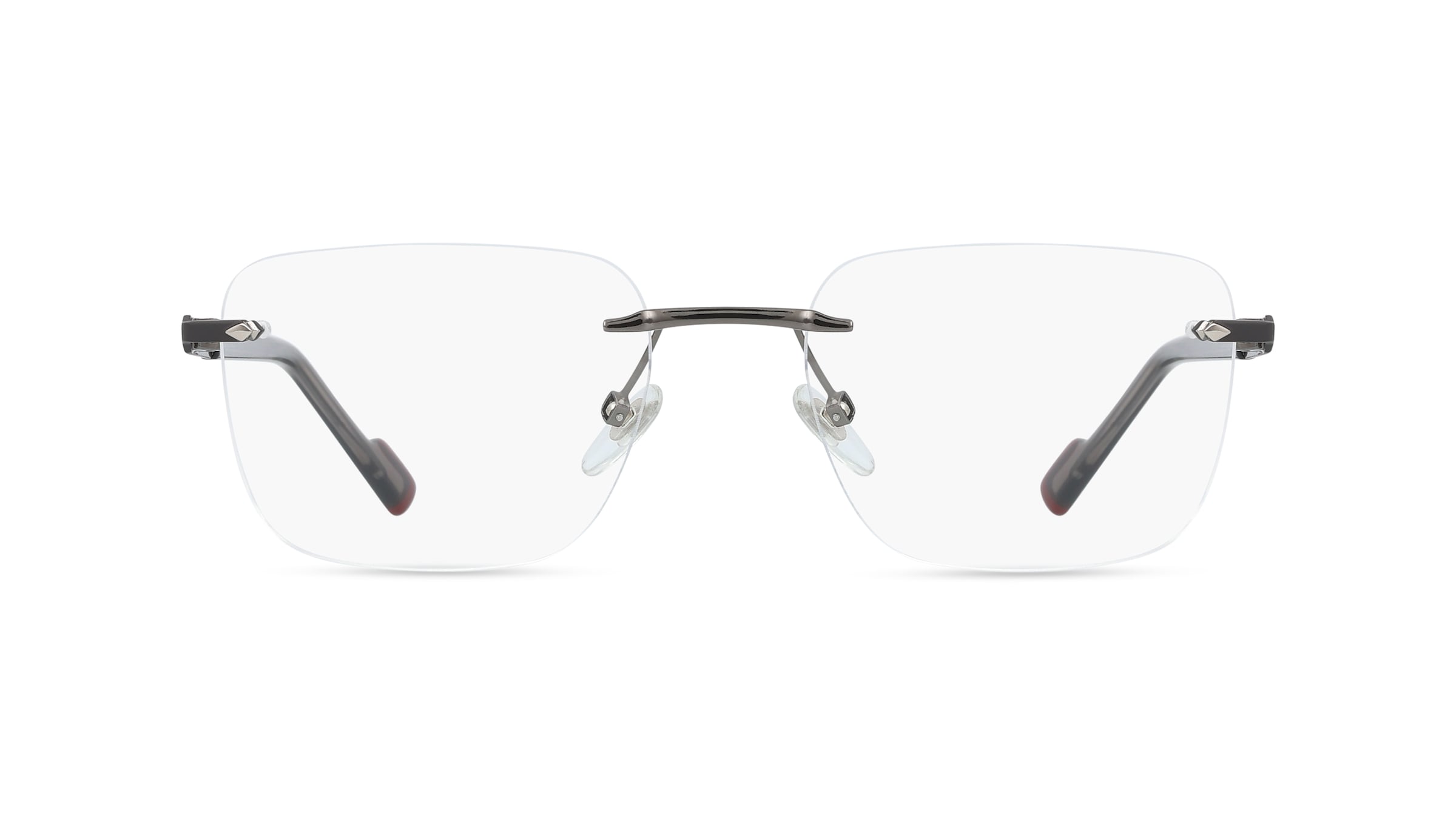 Sting VST552 Herren-Brille inkl. Gläser Randlos Quadratisch Metall-Gestell 55/19/145, Grau