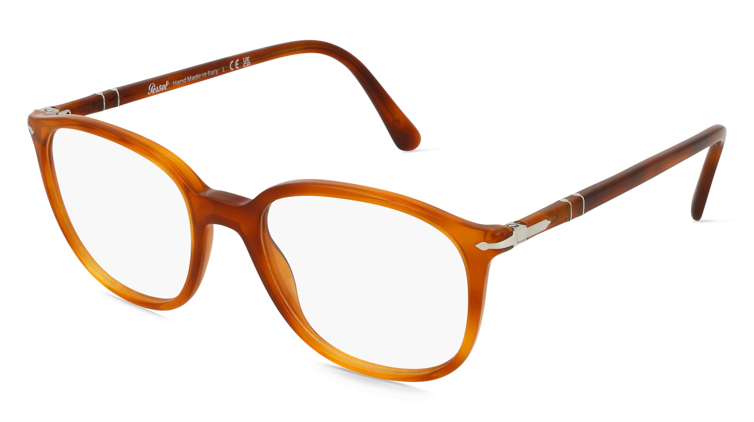 Persol 0PO3317V Unisex-Brille inkl. Gläser Vollrand Quadratisch Acetat-Gestell 53/19/145, Braun