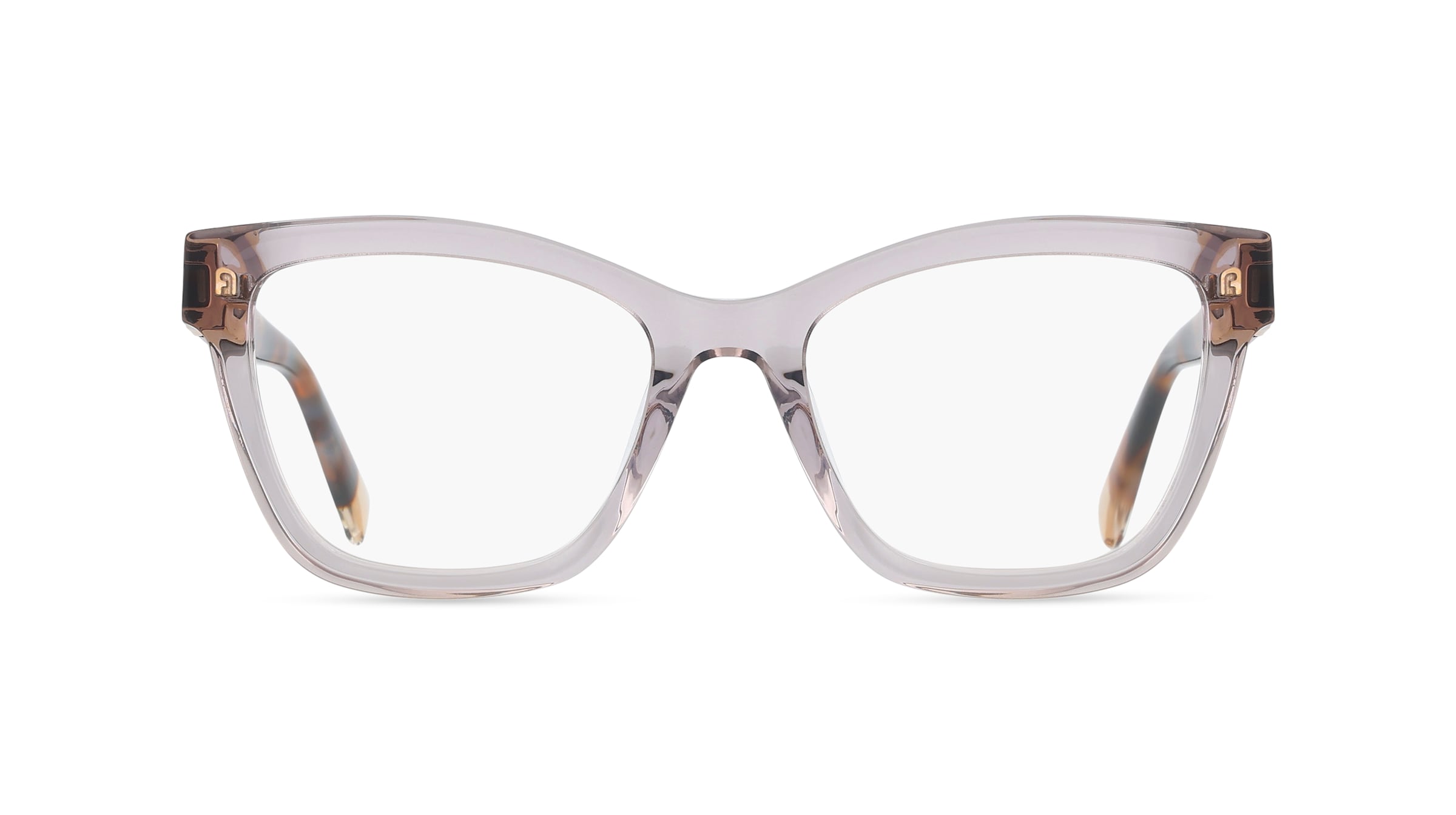 Furla VFU865 Damen-Brille inkl. Gläser Vollrand Cat Eye Kunststoff-Gestell 52/18/140, Grau