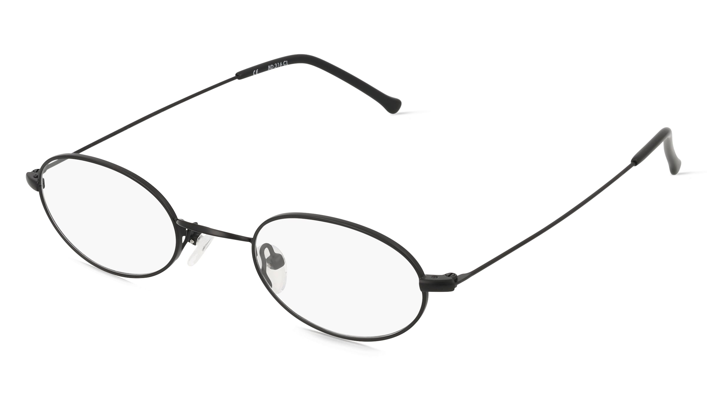 Fielmann BD 316 CL Unisex-Brille inkl. Gläser Vollrand Oval Edelstahl-Gestell 48mm/22mm/145mm, schwarz