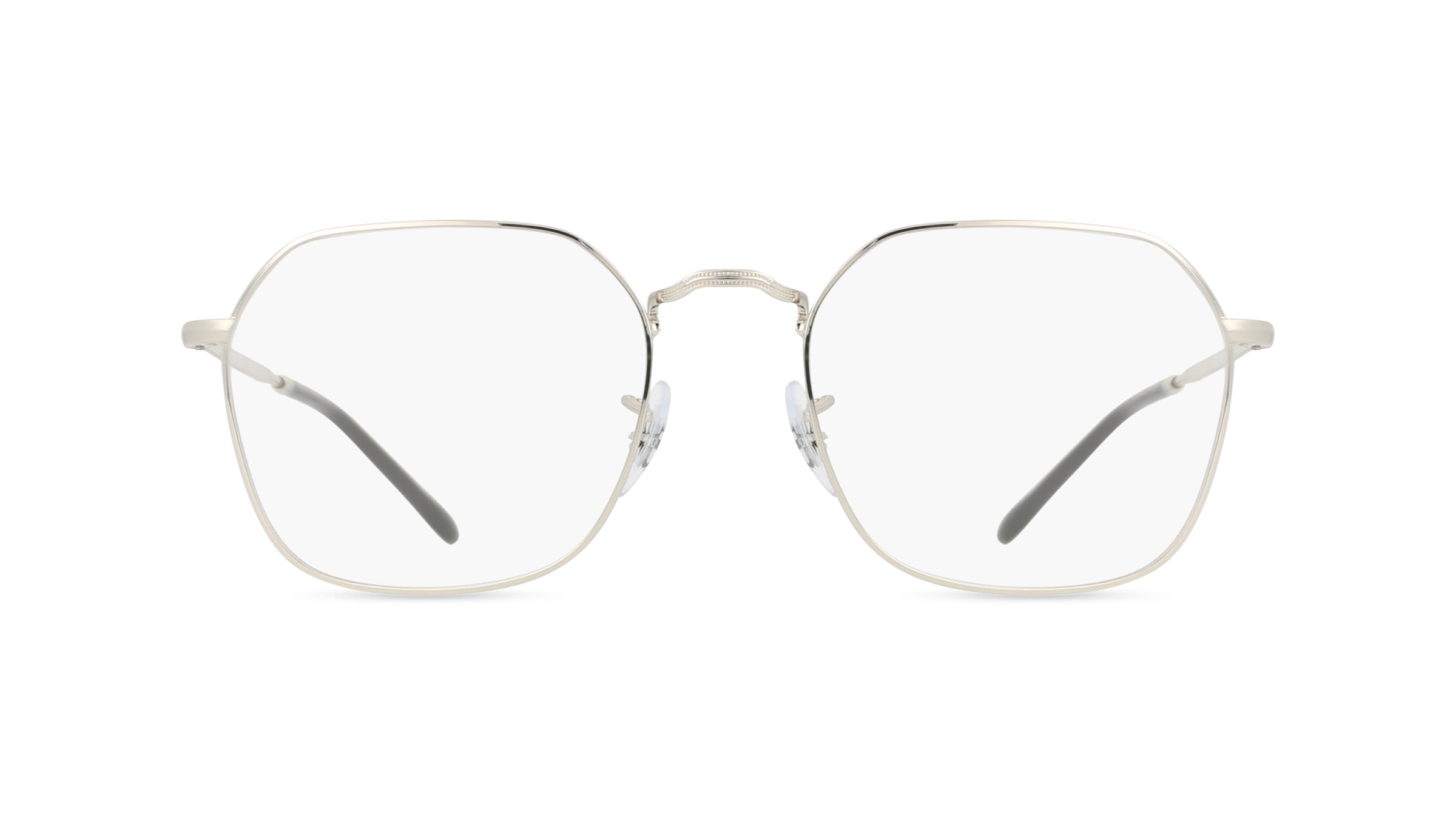 Ray-Ban RX3694V Unisex-Brille inkl. Gläser Vollrand Achteckig Metall-Gestell 51mm/20mm/140mm, silber