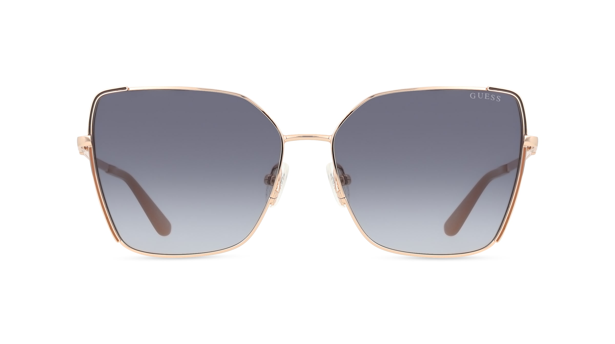 Guess GU00192 Damen-Sonnenbrille Vollrand Butterfly Metall-Gestell, gold