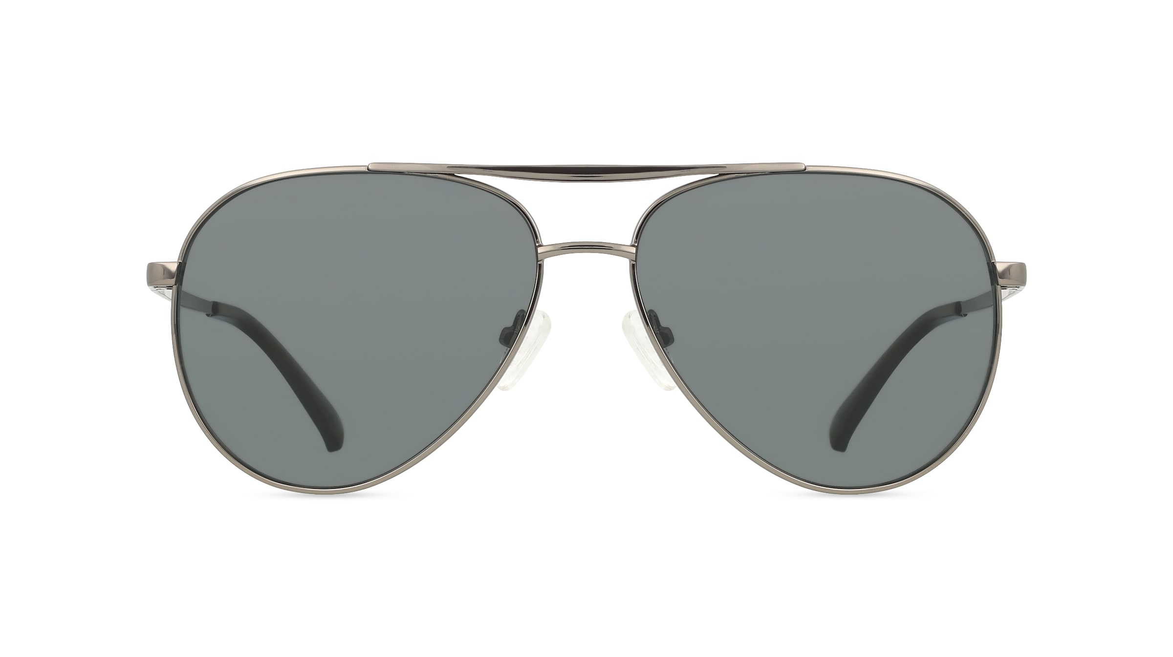 Fielmann BD 568 SUN CL TOM Herren-Sonnenbrille Vollrand Pilot Edelstahl-Gestell, grau