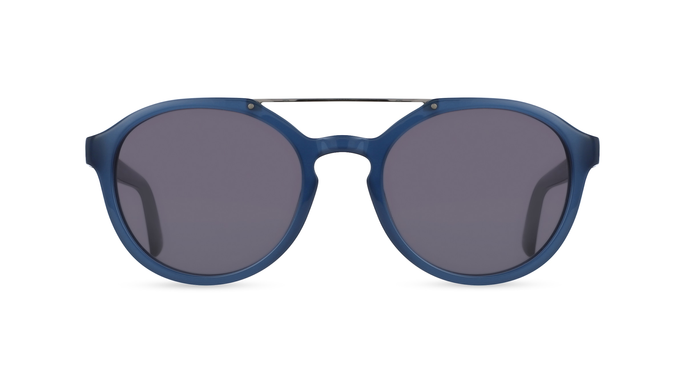 Fielmann LN 019 SUN FA Unisex-Sonnenbrille Vollrand Panto Acetat-Gestell, blau