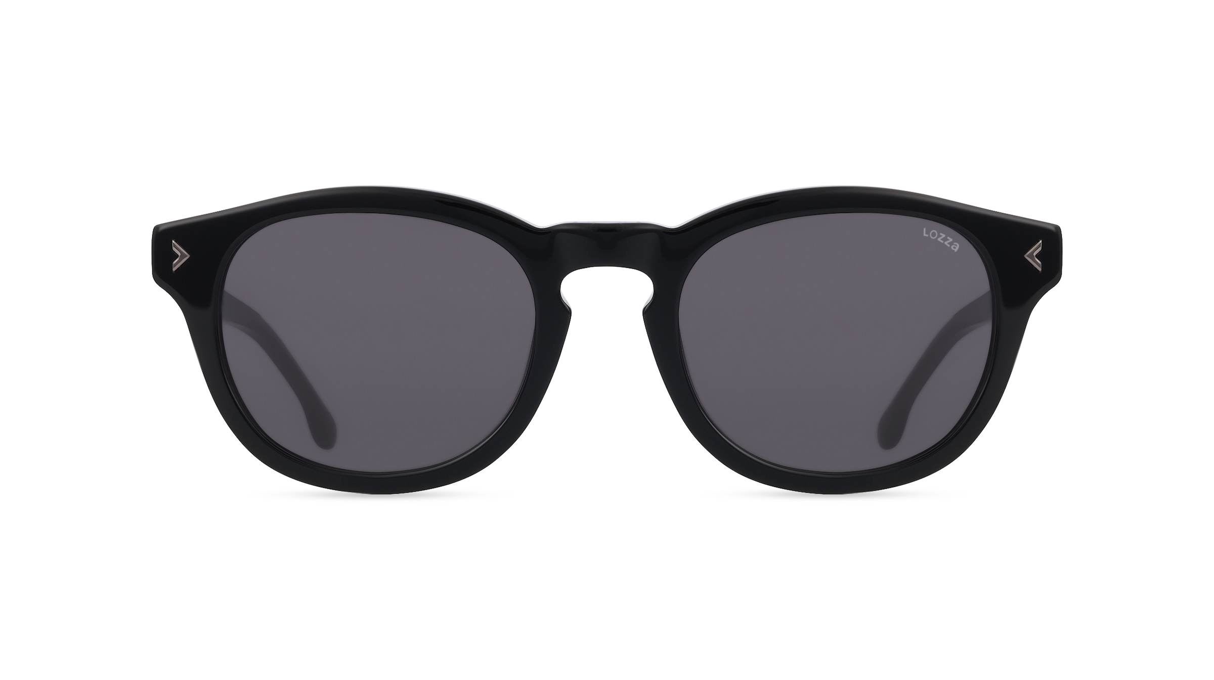 Lozza LOZSL4284 Unisex-Sonnenbrille Vollrand Panto Kunststoff-Gestell, schwarz