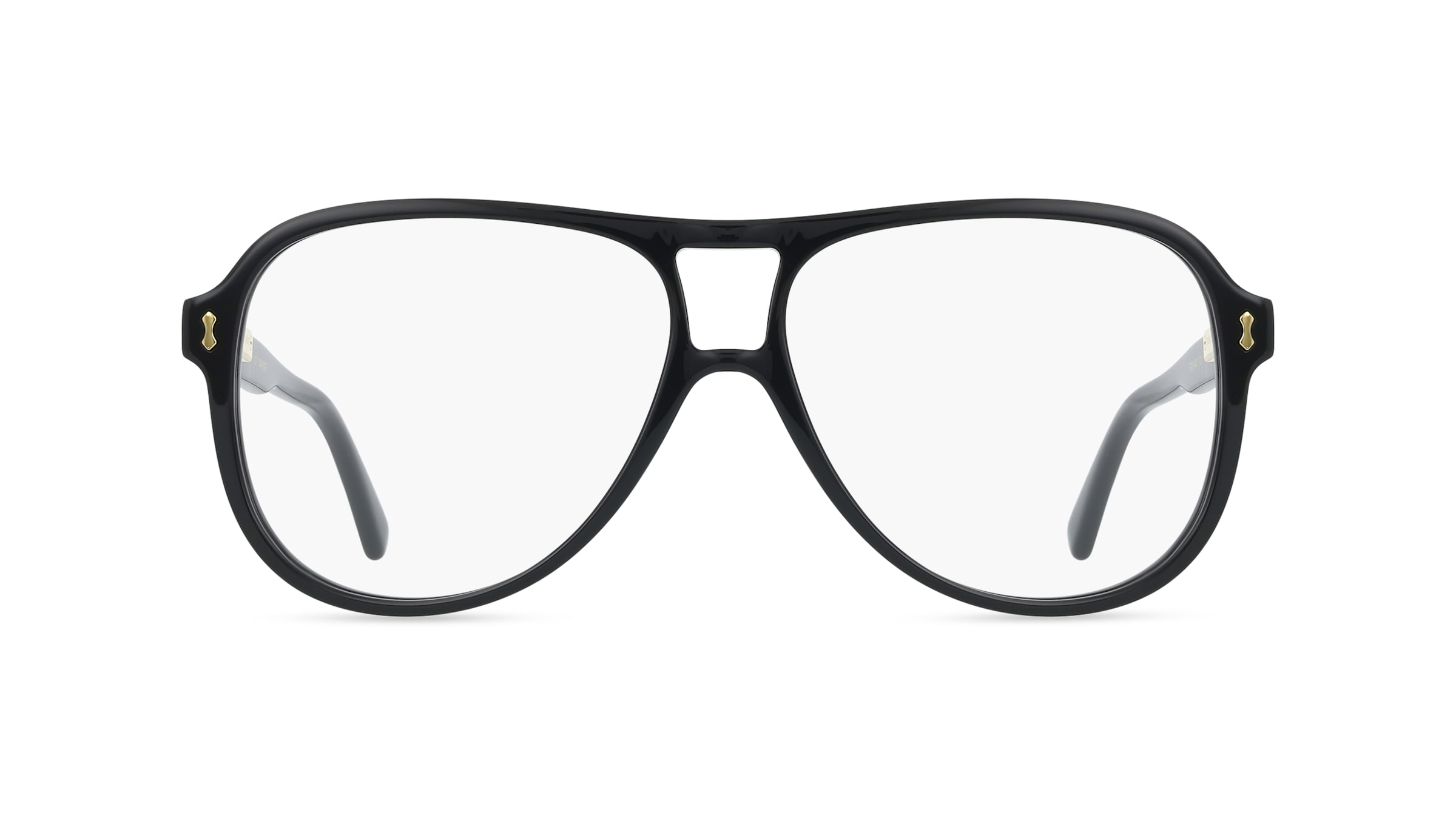 Gucci GG1044O Herren-Brille inkl. Gläser Vollrand Pilot Acetat-Gestell 57/13/145, schwarz
