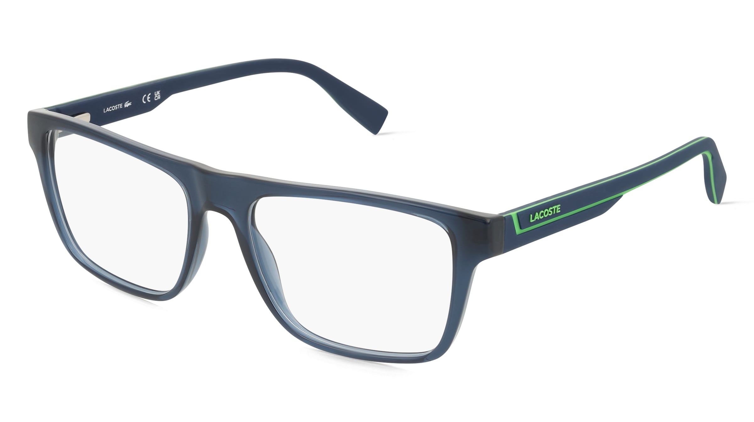 Lacoste L2951 Unisex-Brille inkl. Gläser Vollrand Quadratisch Propionat-Gestell 55/17/145, Blau