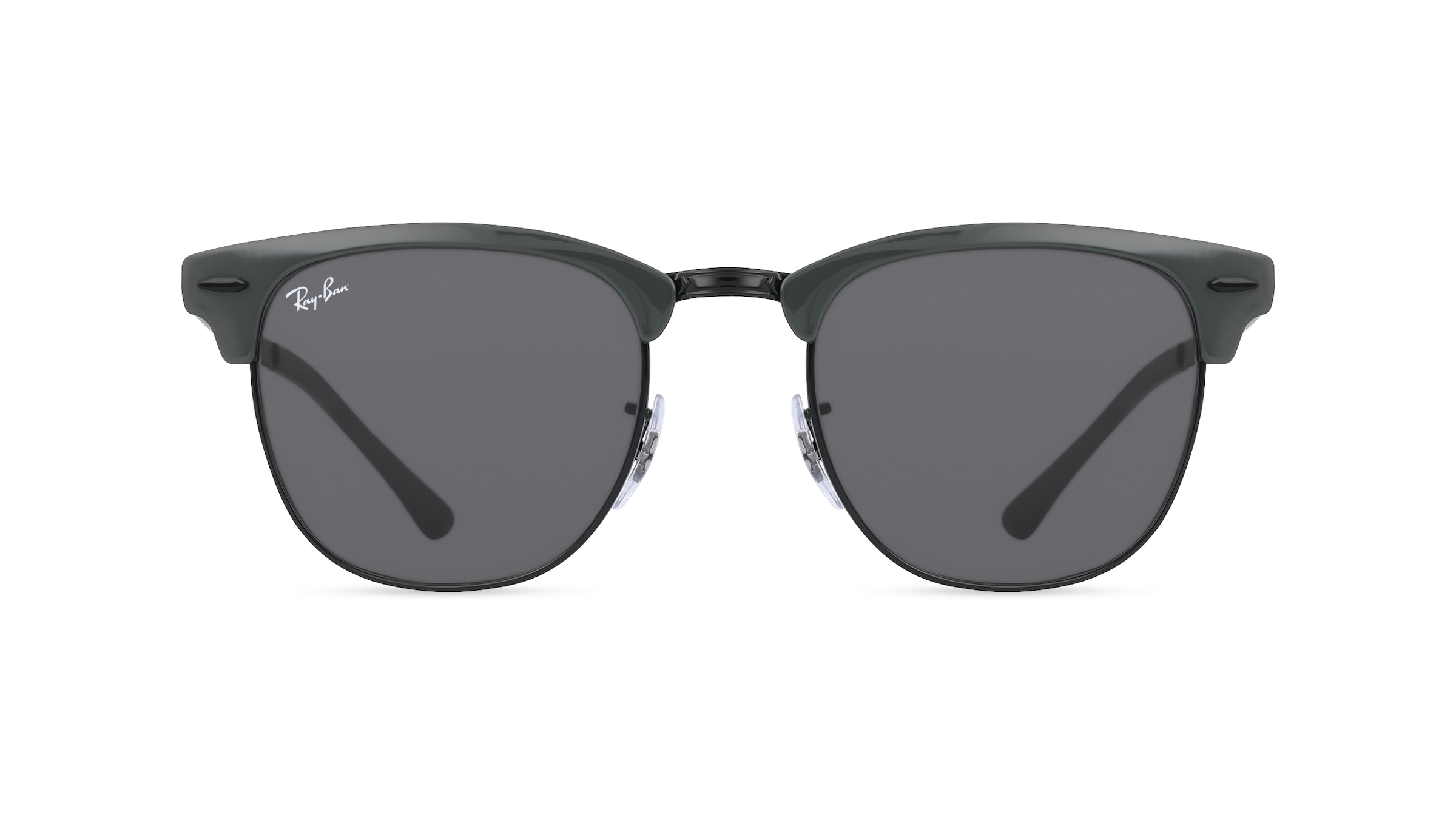 Ray-Ban RB 3716 CLUBMASTER METAL Unisex-Sonnenbrille Vollrand Browline Metall-Gestell, grau