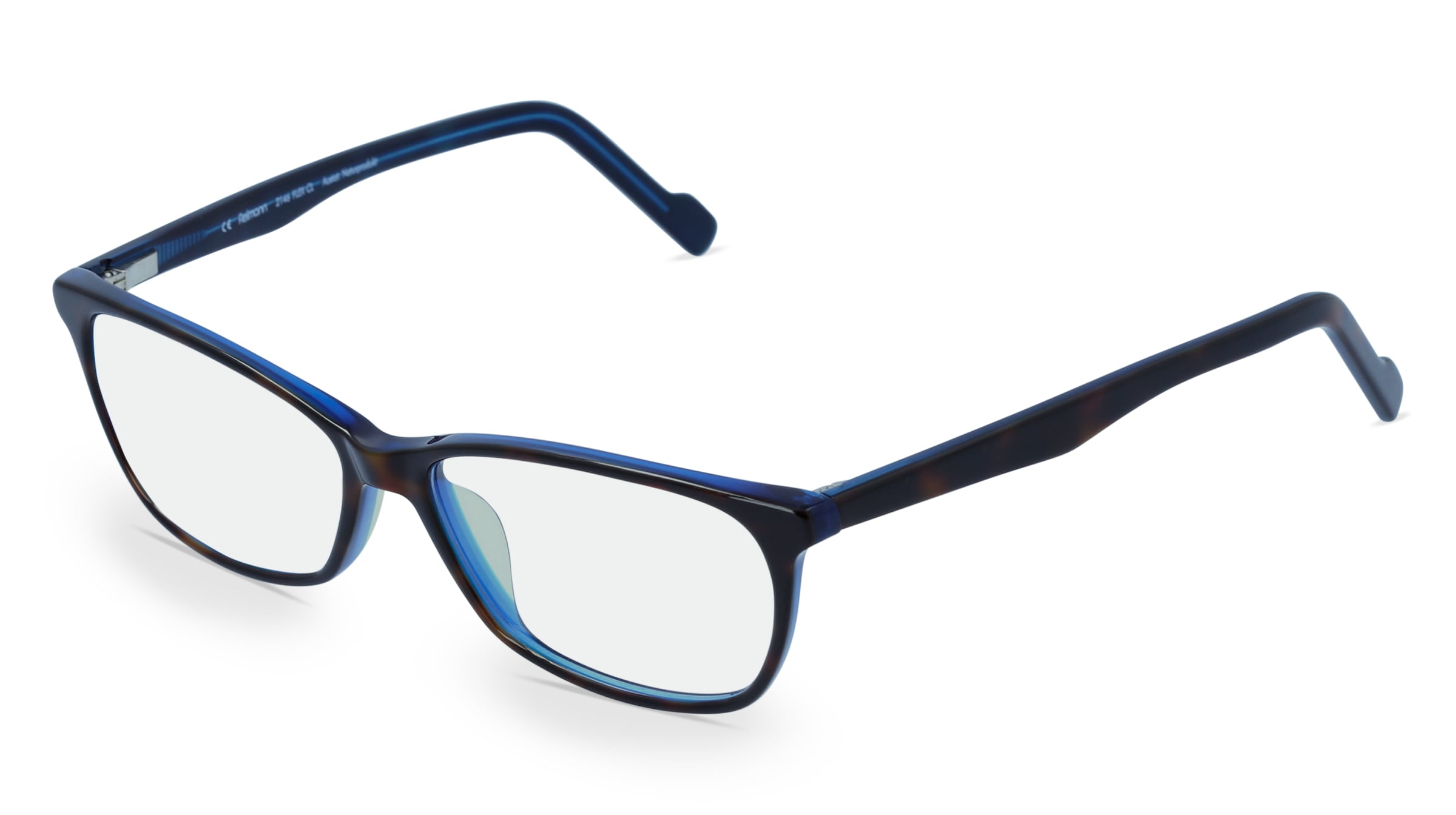 Fielmann 2146 FLEX CL Damen-Brille inkl. Gläser Vollrand Quadratisch Acetat-Gestell 52/15/130, Blau