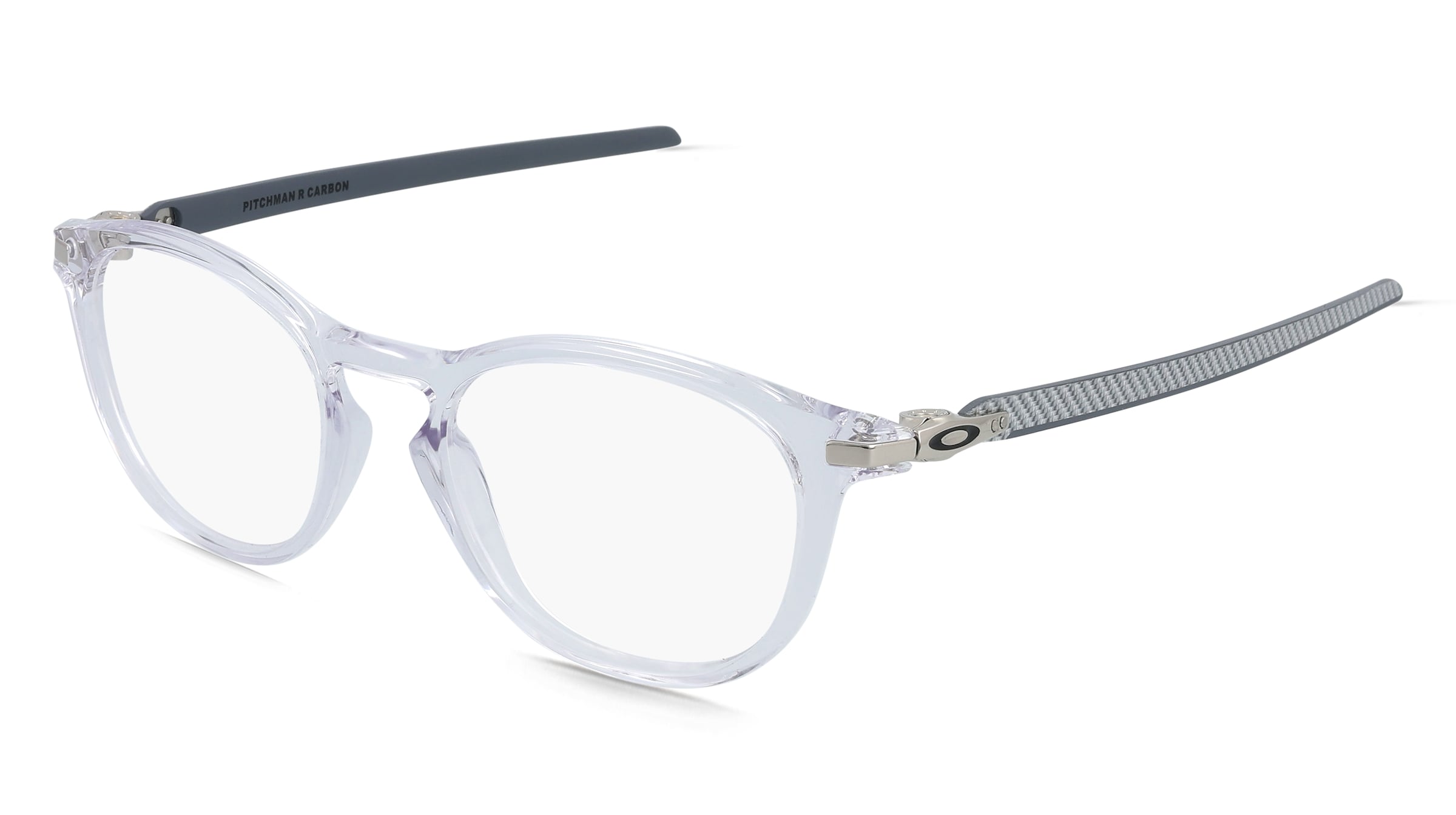 Oakley OX8149 PITCHMAN R CARBON Herren-Brille inkl. Gläser Vollrand Rund Kunststoff-Gestell 50/19/138, Weiß