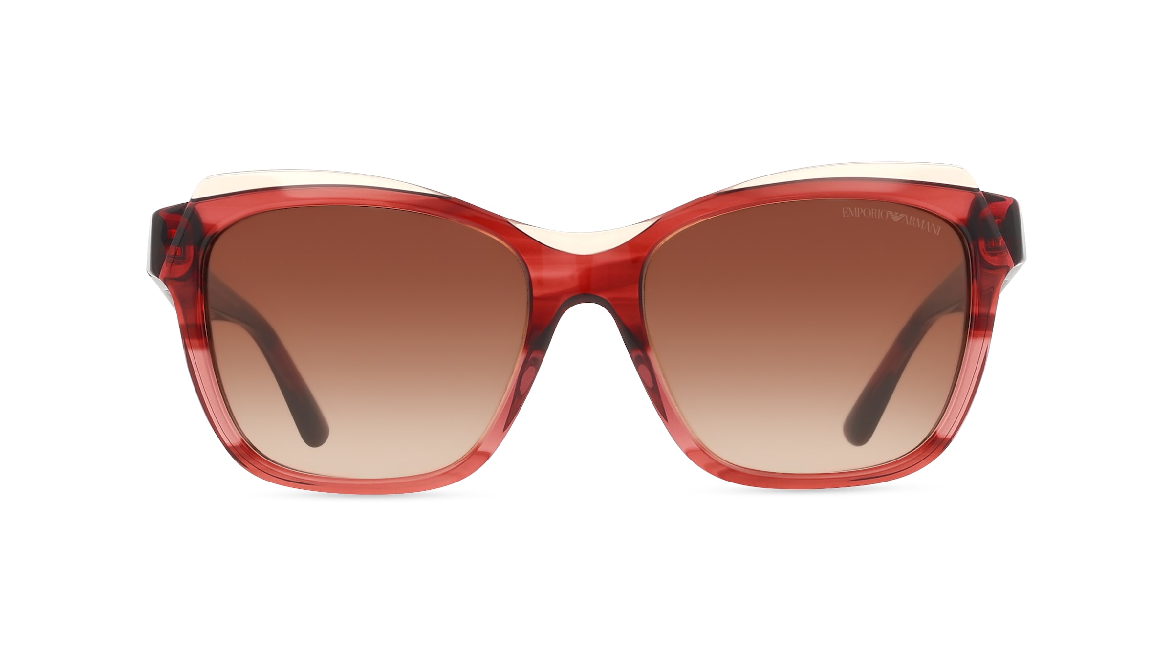 Emporio Armani EA4209 Damen-Sonnenbrille Vollrand Eckig Acetat-Gestell, Rot