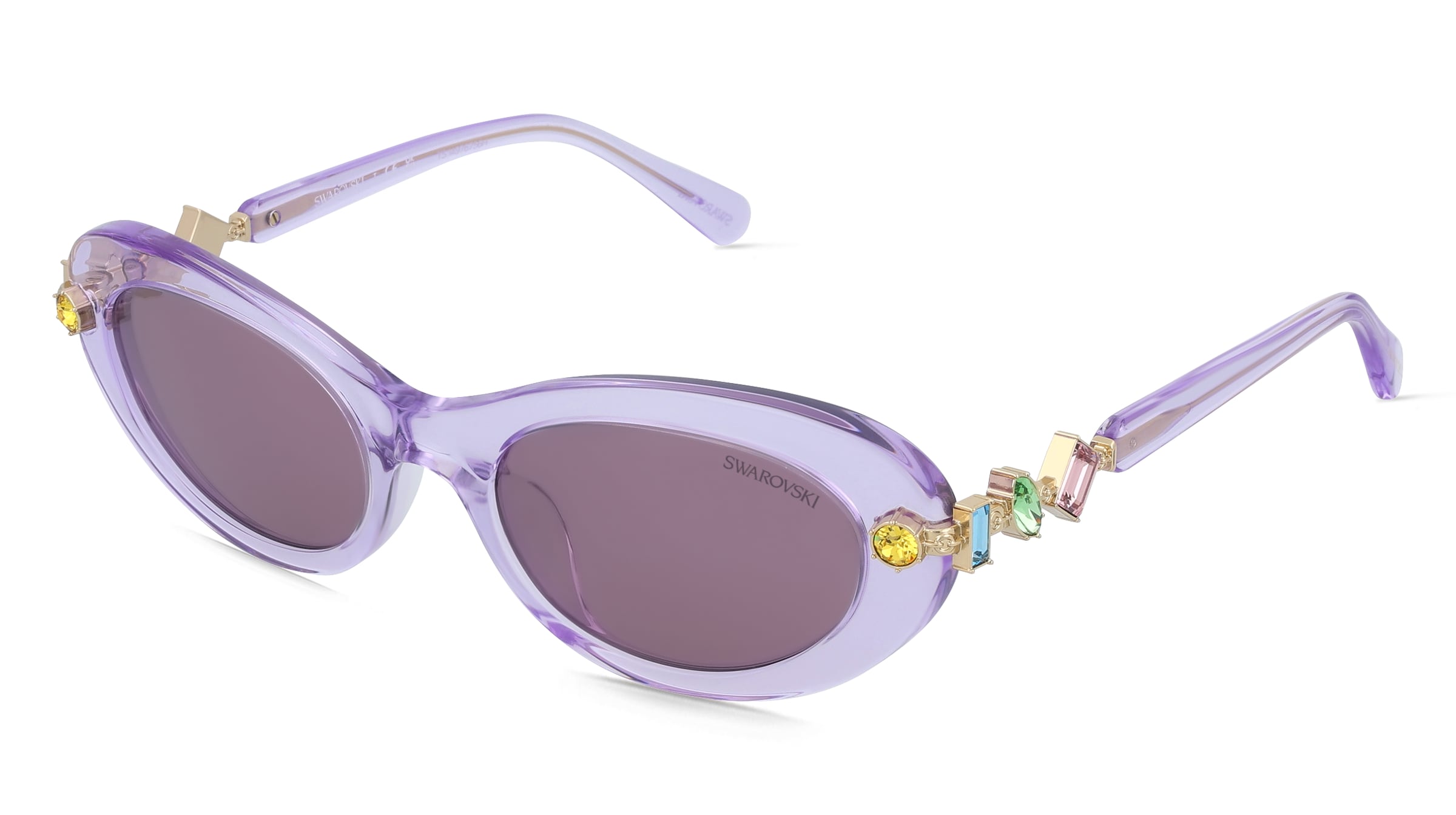 Swarovski SK6042 Damen-Sonnenbrille Vollrand Oval Acetat-Gestell, Lila