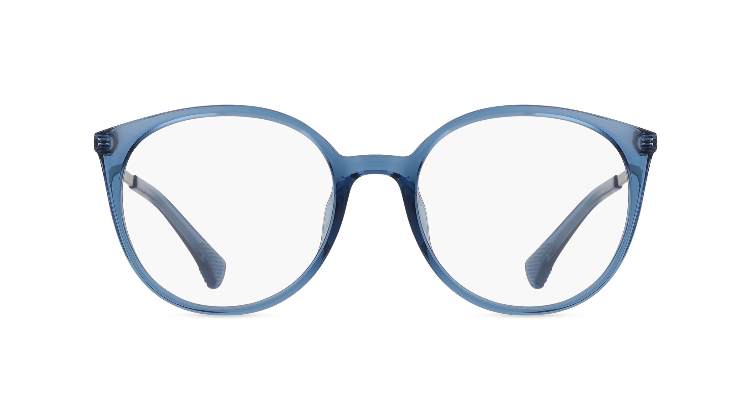 Ralph RA7145U Damen-Brille inkl. Gläser Vollrand Panto Kunststoff-Gestell 53mm/18mm/145mm, blau