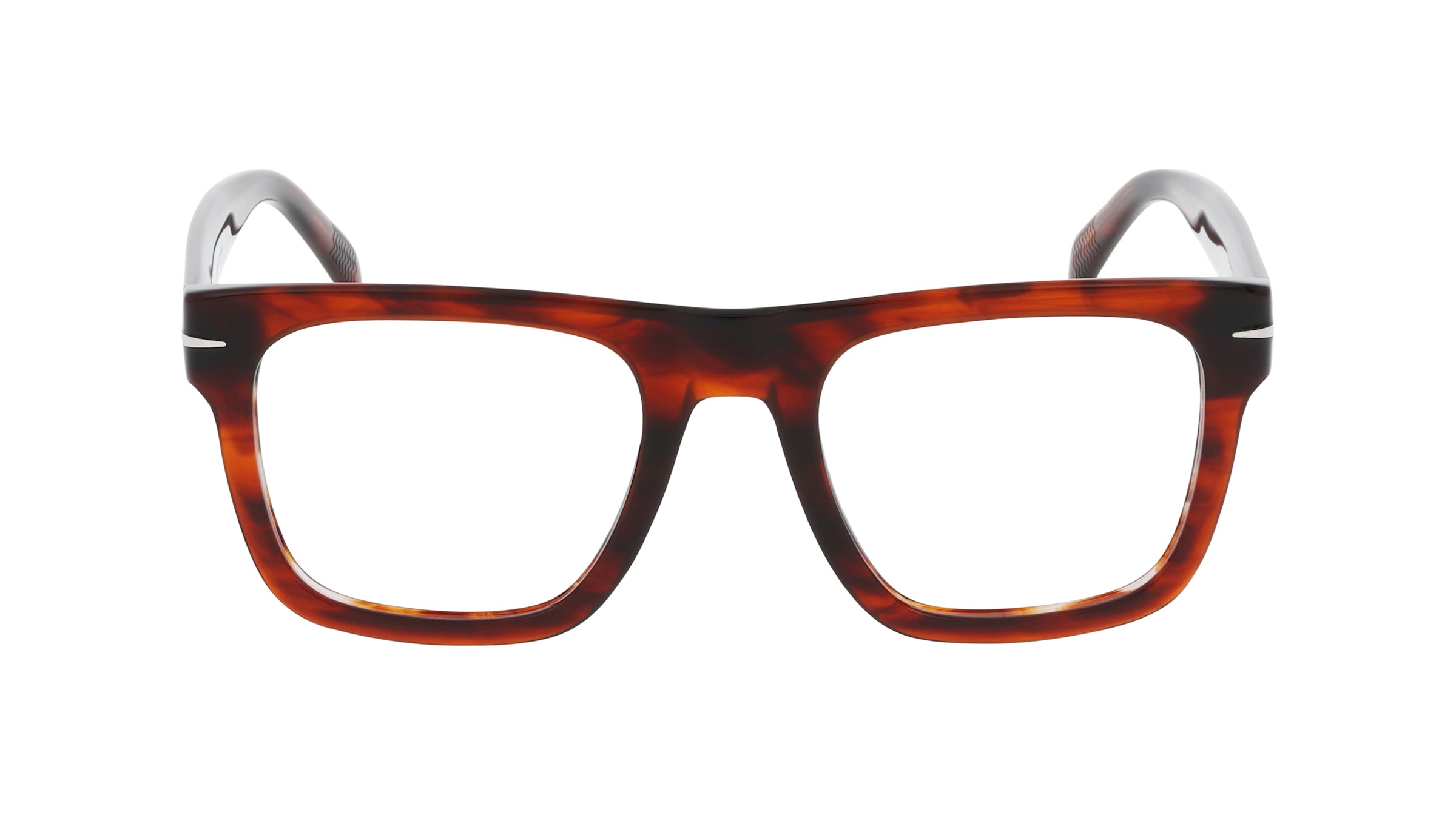 David Beckham DB 7020/FLAT Herren-Brille inkl. Gläser Vollrand Eckig Kunststoff-Gestell 51mm/21mm/145mm, braun