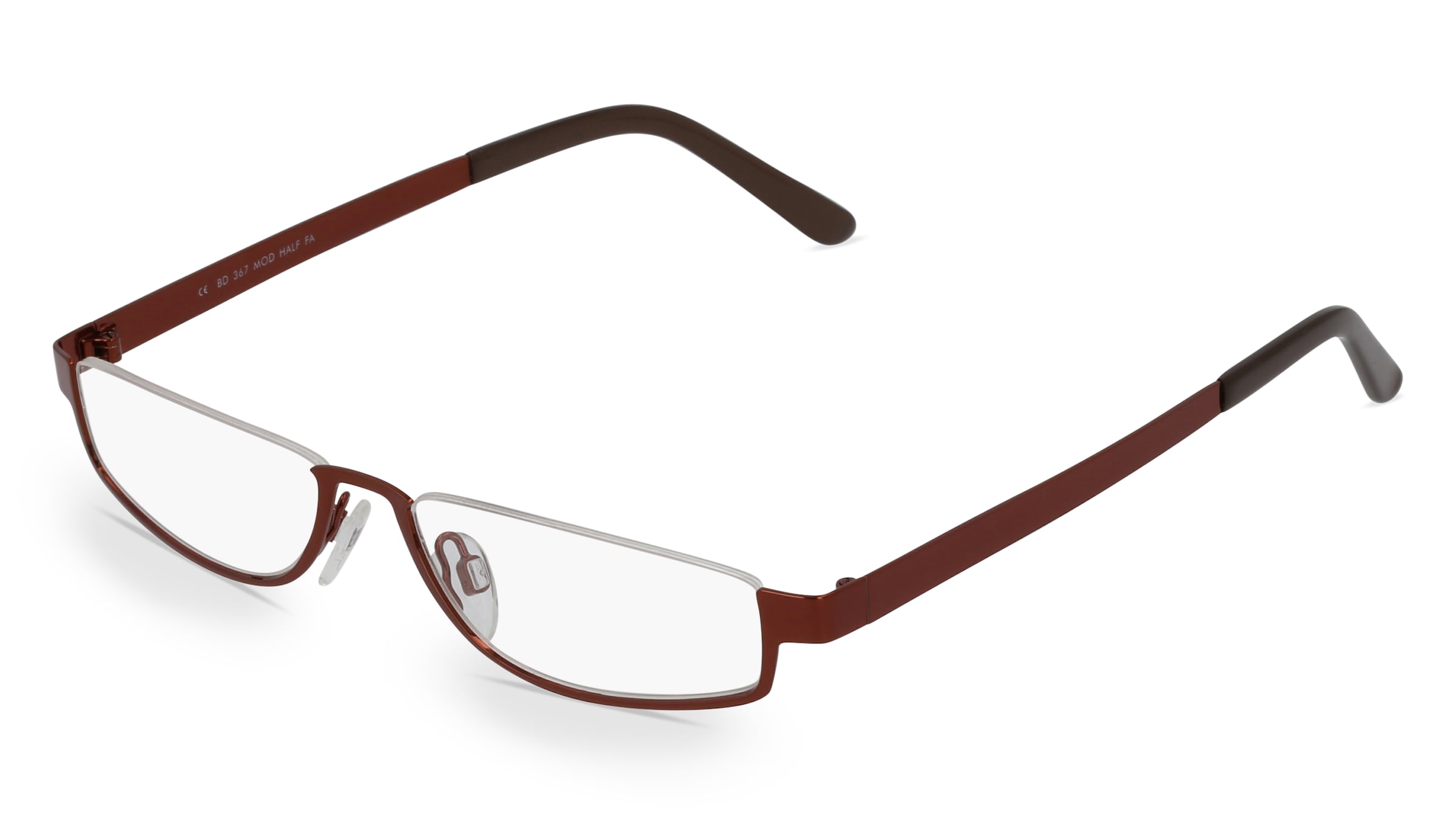 Fielmann BD 367 MOD HALF FA Damen-Brille inkl. Gläser Halbrand Halb Edelstahl-Gestell 51/15/140, Braun