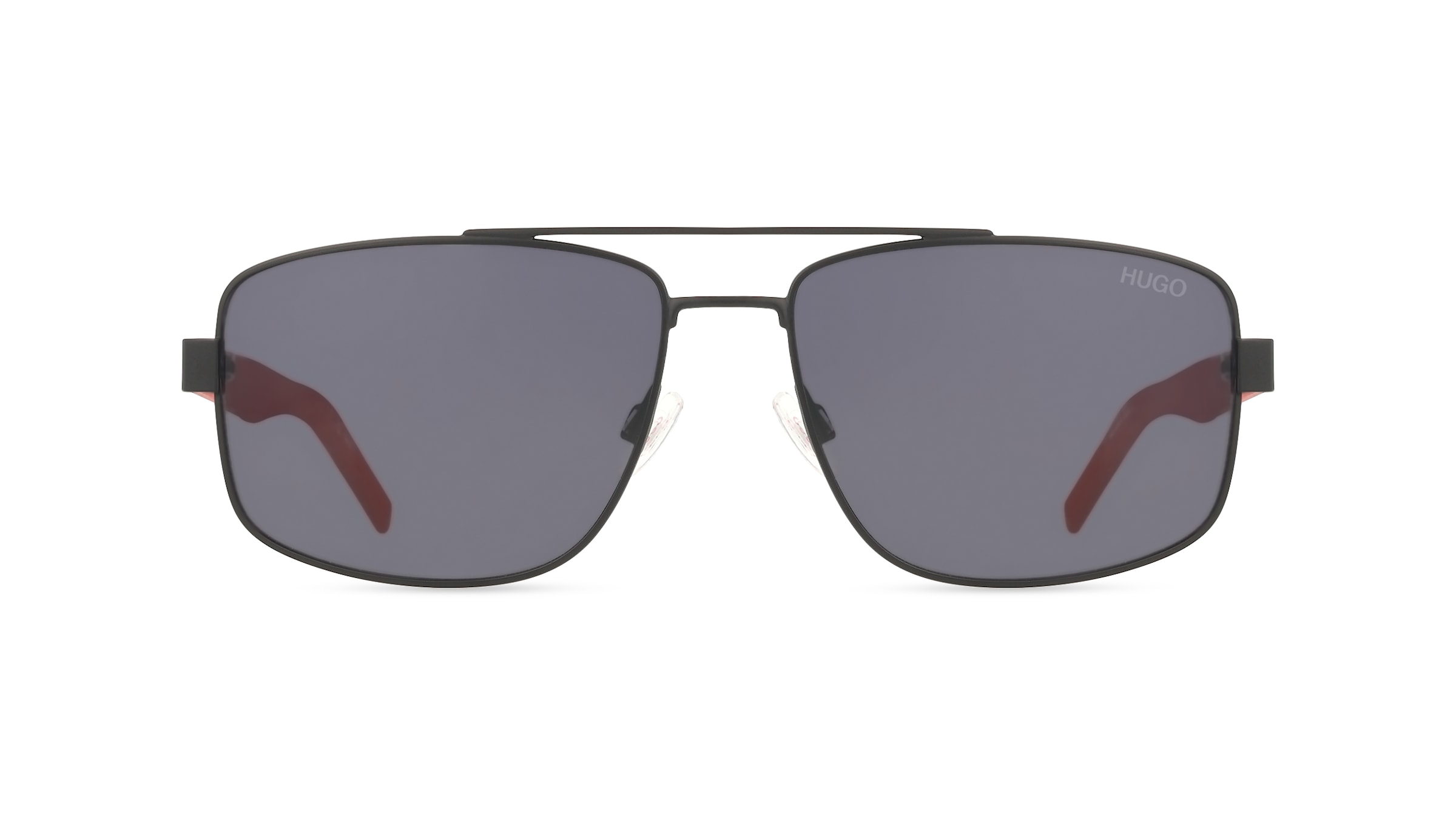 Hugo HG 1338/S Herren-Sonnenbrille Vollrand Eckig Metall-Gestell, Schwarz