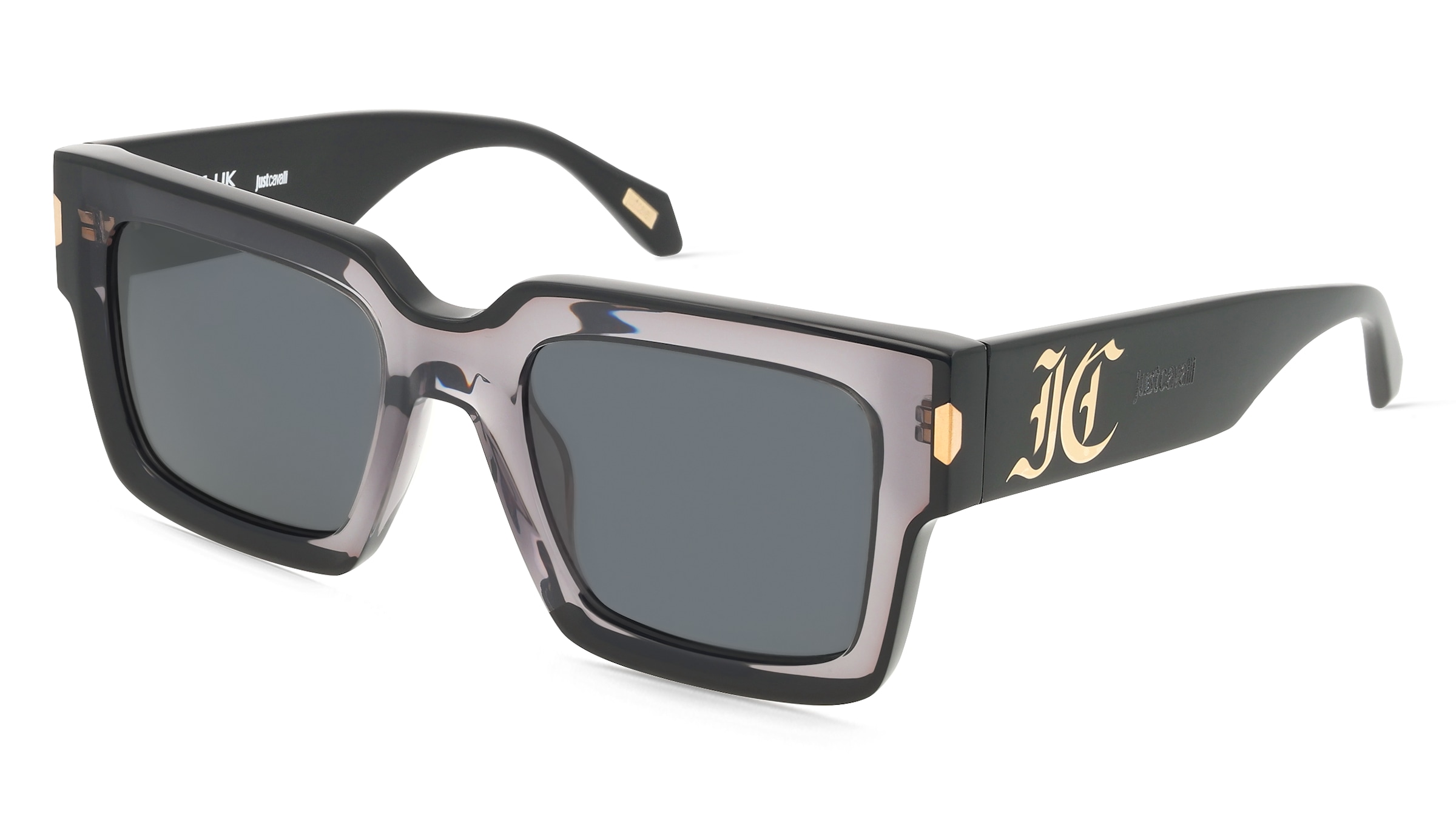 Just Cavalli SJC108V Unisex-Sonnenbrille Vollrand Quadratisch Acetat-Gestell, Grau
