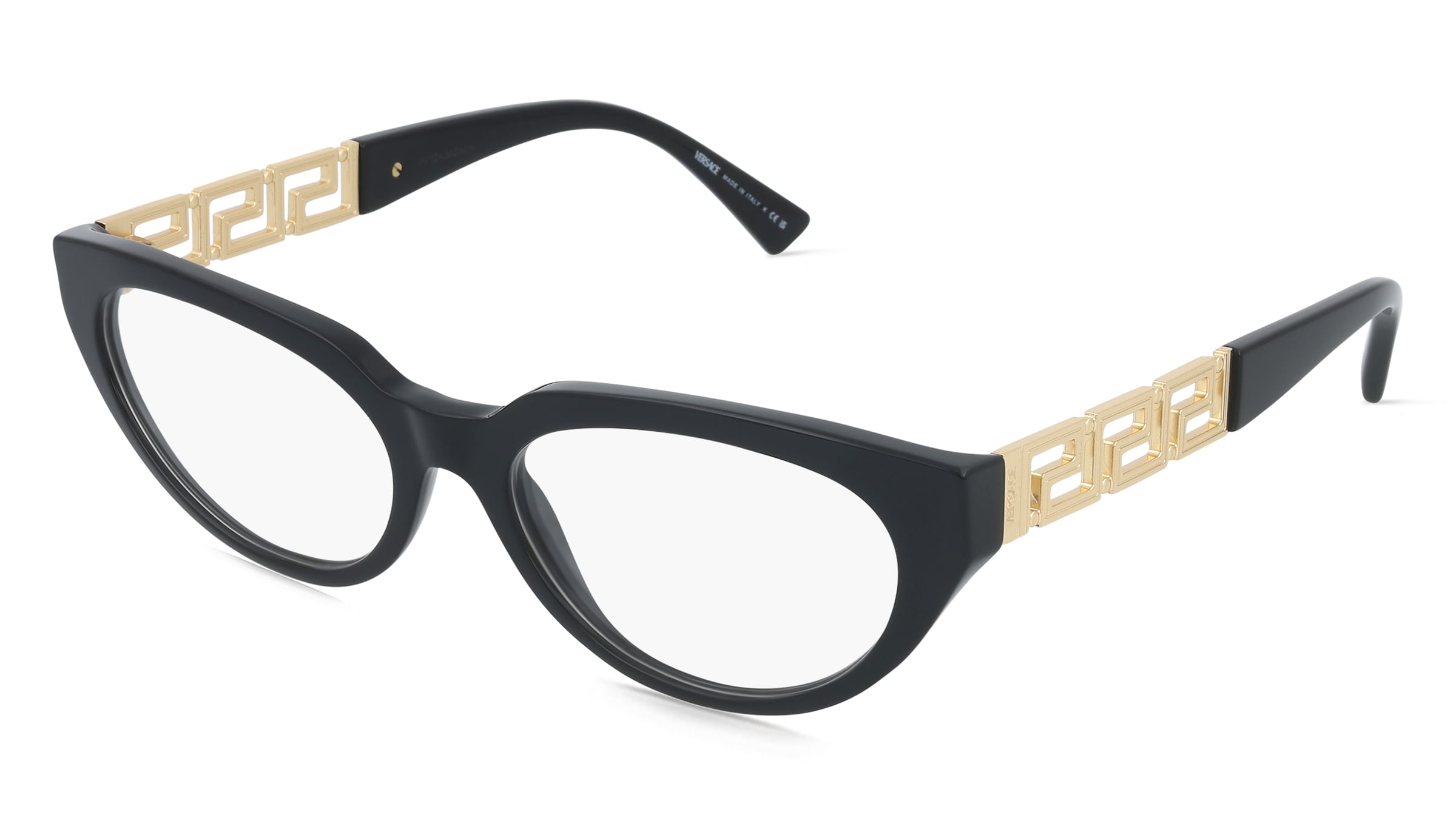 Versace 0VE3383 Damen-Brille inkl. Gläser Vollrand Cat Eye Acetat-Gestell 54/17/140, Schwarz